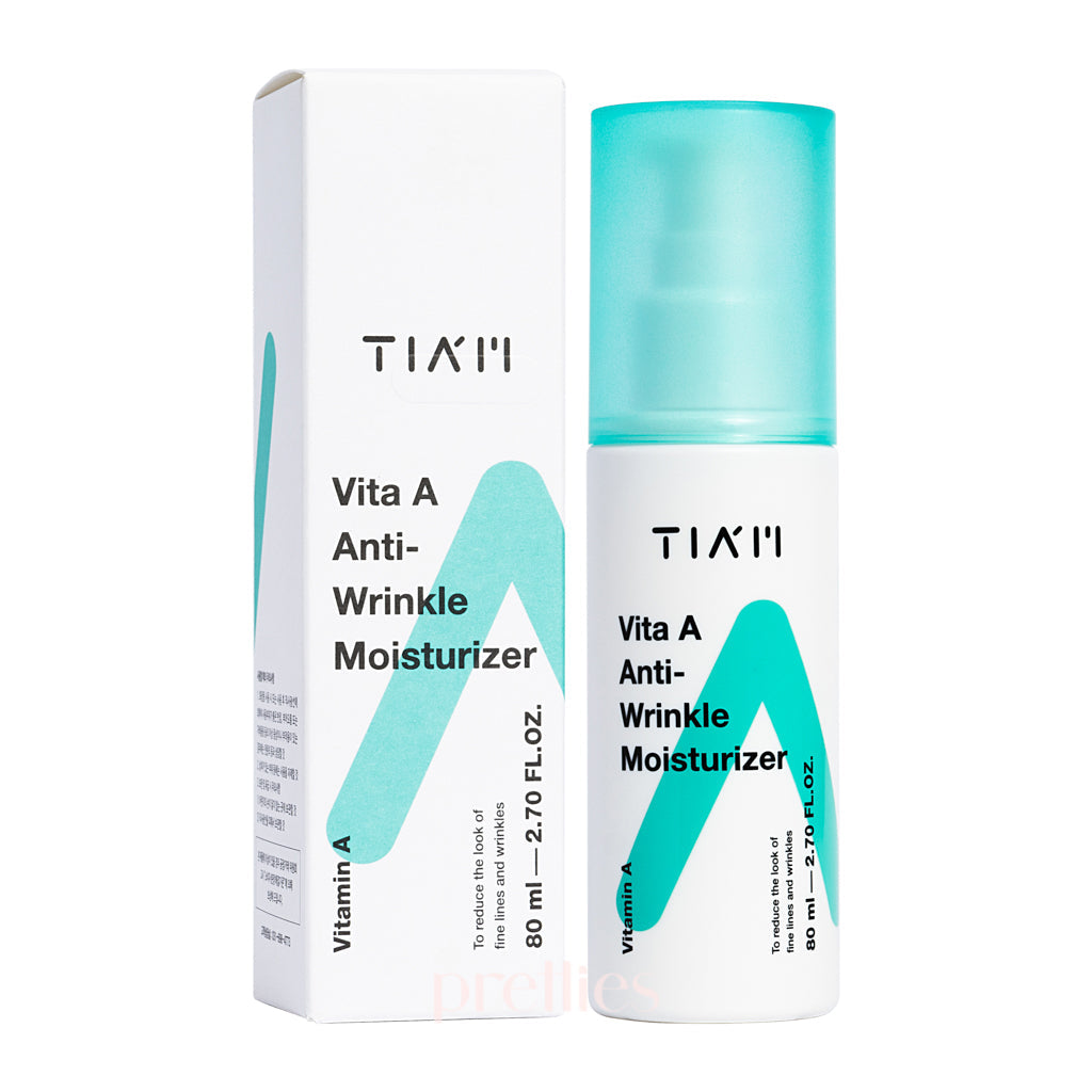 TIA'M Vita A Anti-Wrinkle Moisturizer Cream - 80ml Facial Moisturizing Cream with Retinol for Wrinkles & Fine Lines - Day & Night Anti-Aging Cream for Women & Men - Perfect for Dry Skin & Mature Skin Care Routine
