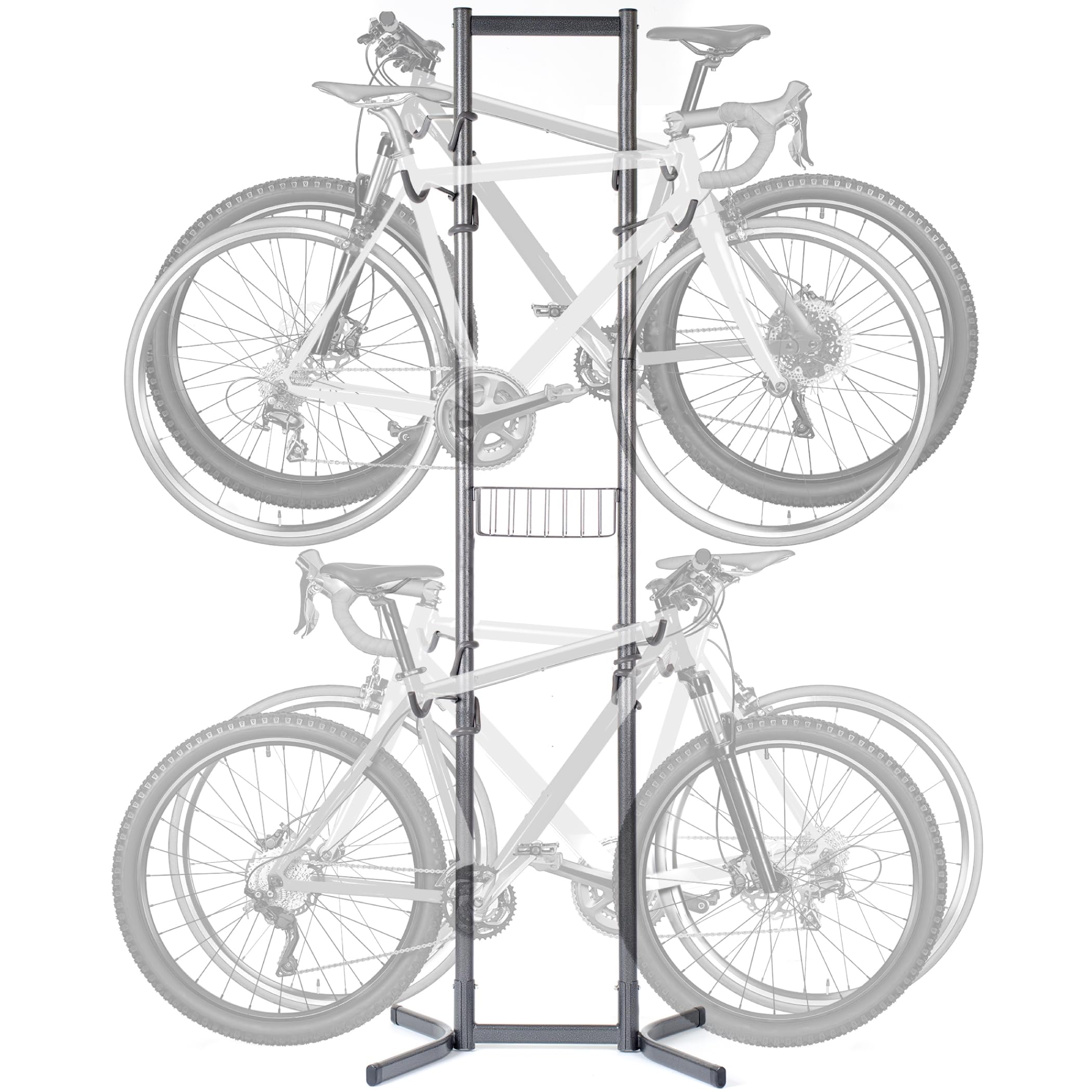 **Delta Cycle Freestanding Bike Rack for Garage & Home – No Drilling Required, Adjustable Gravity Storage for All Bicycle Types – Perfect for Vertical Bike Storage in Small Spaces**