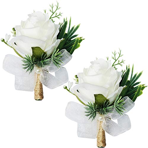 2pcs White Corsages