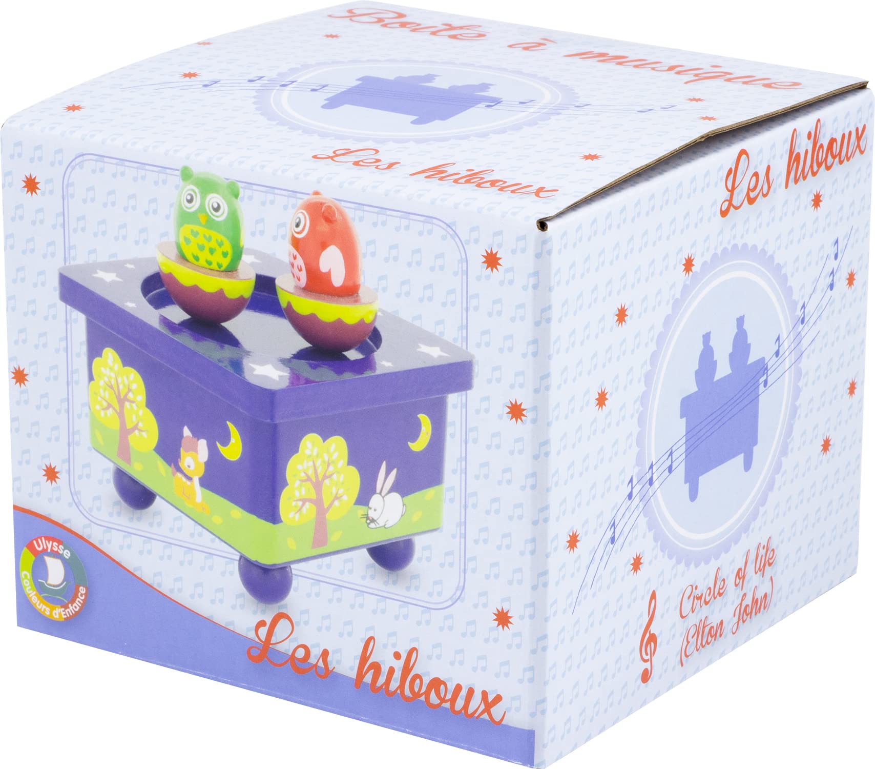 Ulysses 3907 Owl Music Box - Handcrafted Wooden Musical Jewelry Box with 18-Note Mechanism | Perfect Gift for Birthdays, Anniversaries & Home Decor