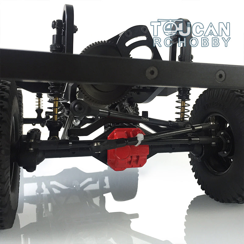 1/10 Scale D90 RC Rock Crawler Car - 4WD Off-Road Remote Control Truck with Metal Chassis, ESC, Servo Motor, LED Lights & Sound System - Perfect for Trail Crawling and Backyard Rock Climbing Adventures