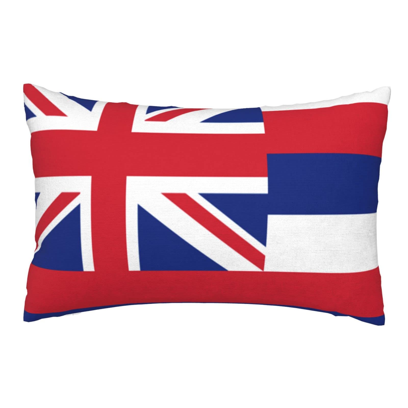 Hawaii Flag Pillow Cover - Double Sided Plush Hawaiian Island Design Decorative Cushion for Sofa, Bed, Chair (Multiple Sizes) | Perfect for Home Decor, Hawaiian Theme Parties & Tropical Bedroom Styling