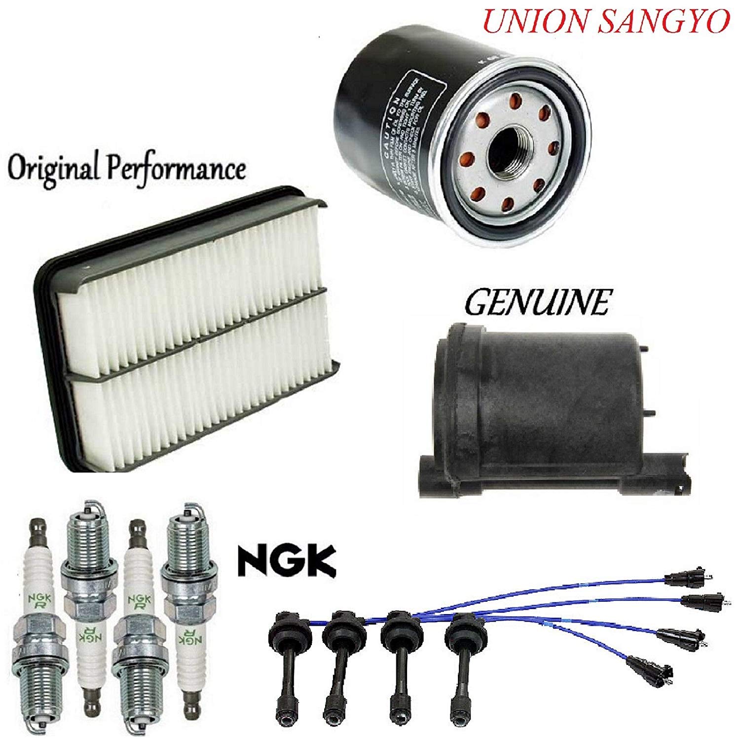 Toyota Corolla 1.8L 1997-2002 Tune Up Kit - Air Filter, Oil Filter, Fuel Filter & Spark Plugs (8/1997-1/2002) | Complete Engine Maintenance Set for Smooth Performance & Fuel Efficiency