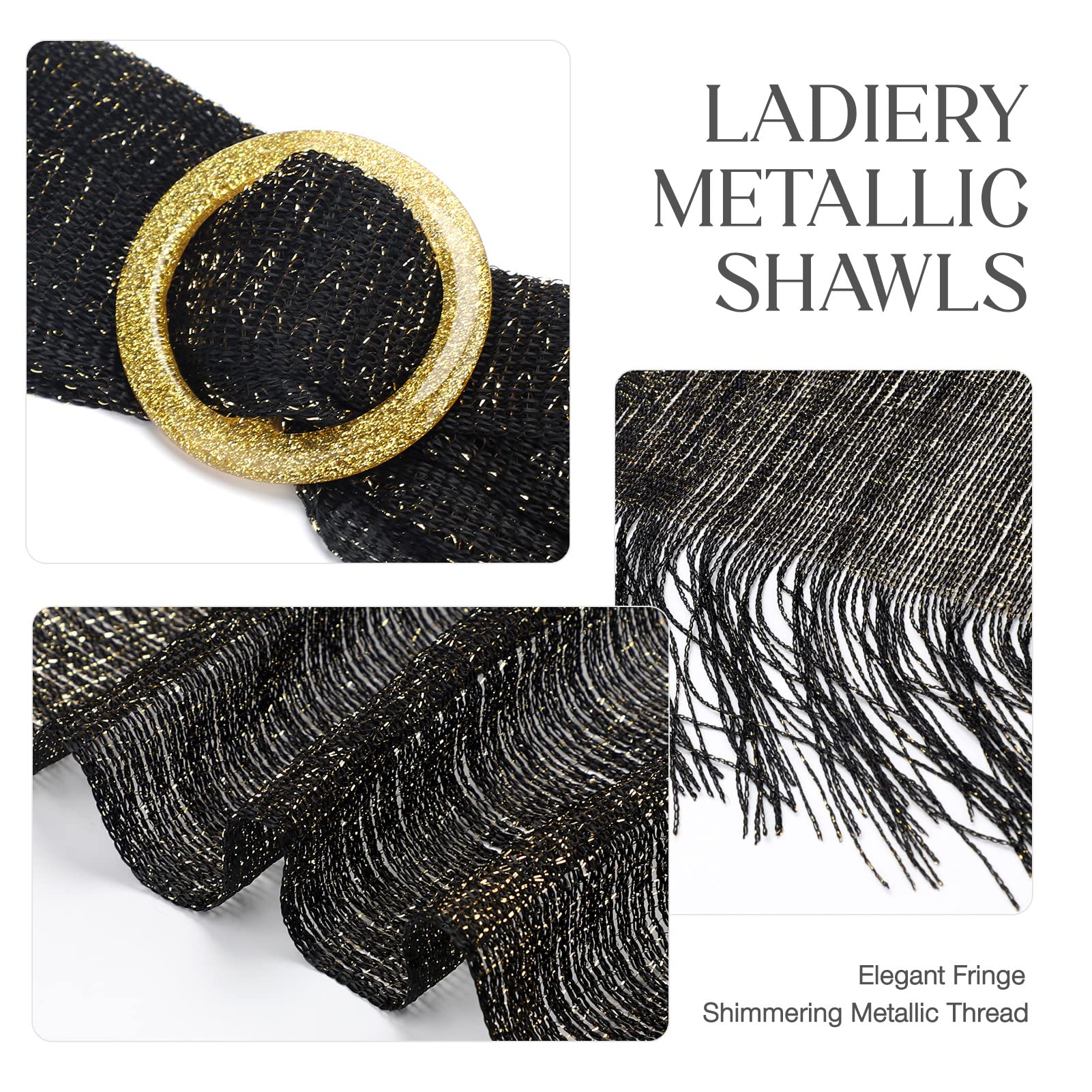 Elegant Embroidered Shawls and Wraps for Women - Soft Cashmere Pashmina Wrap with Tassels - Perfect for Evening Dresses, Weddings, Parties & Special Occasions