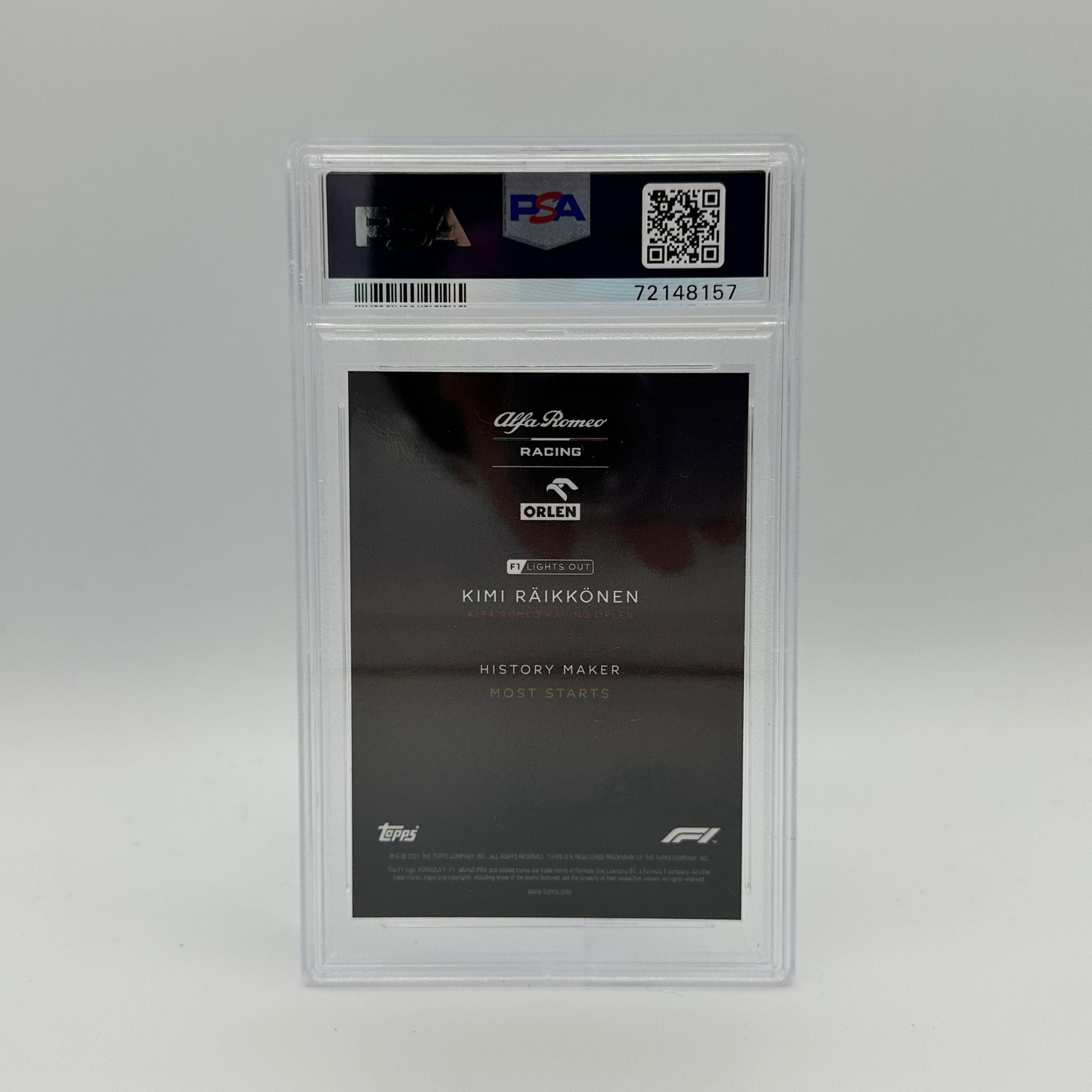 PSA 10 Graded 2005 Kimi Raikkonen History Maker Trading Card - Rare Collectible for F1 Fans & Sports Memorabilia Enthusiasts | Perfect for Display, Investment & Gifts