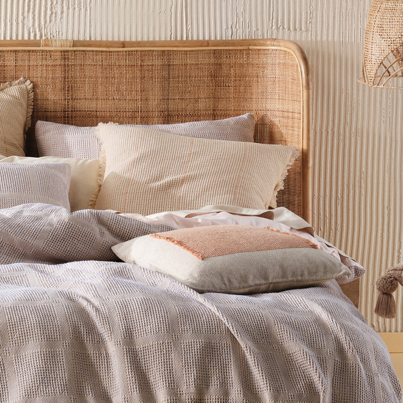 Premium Galicia Blue Sand European Pillowcase Set - 100% Linen House Luxury Bedding - Perfect for Master Bedroom, Guest Room & Coastal Home Decor