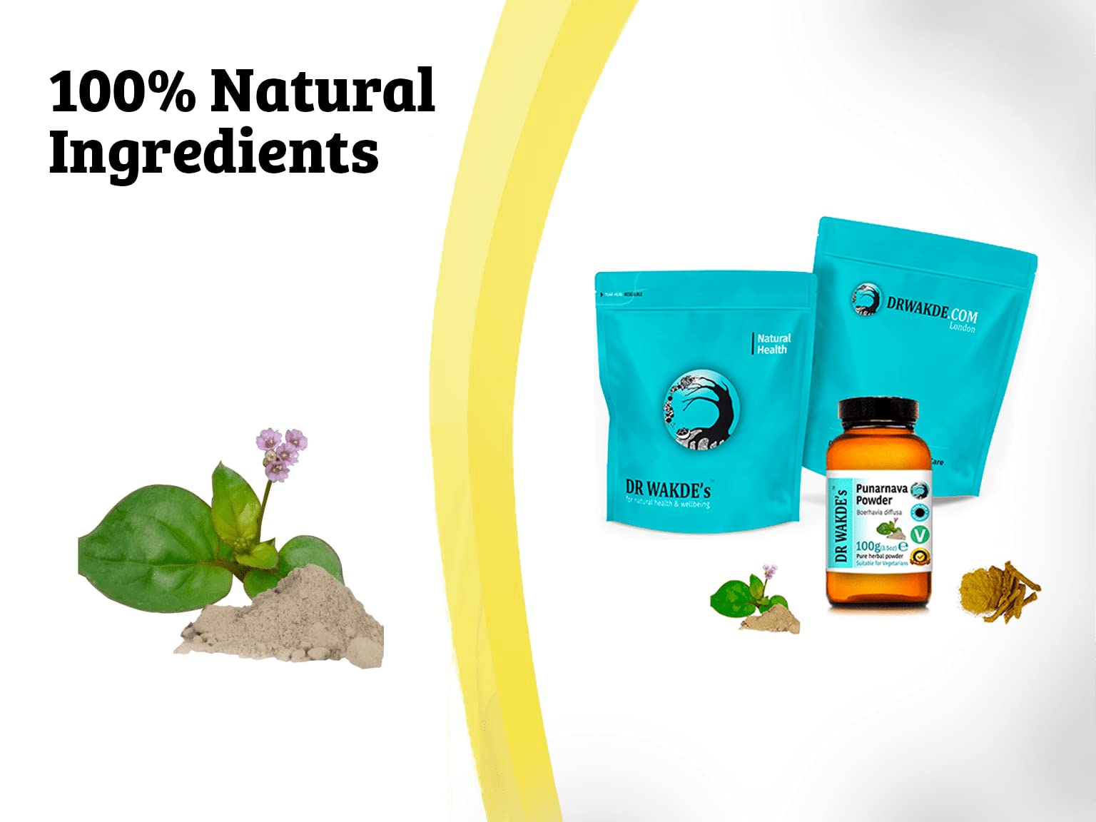 DR WAKDE'S Punarnava Powder (Boerhavia diffusa) - 1Kg (2.2lb) | 100% Pure, Raw & Dried Ayurvedic Herb | Natural Aroma, Freshness & Fine Texture | Vegan, Premium Grade | No Additives or Fillers | Supports Digestion & Detox | Perfect for Herbal Teas, Smoothies & Wellness Routines