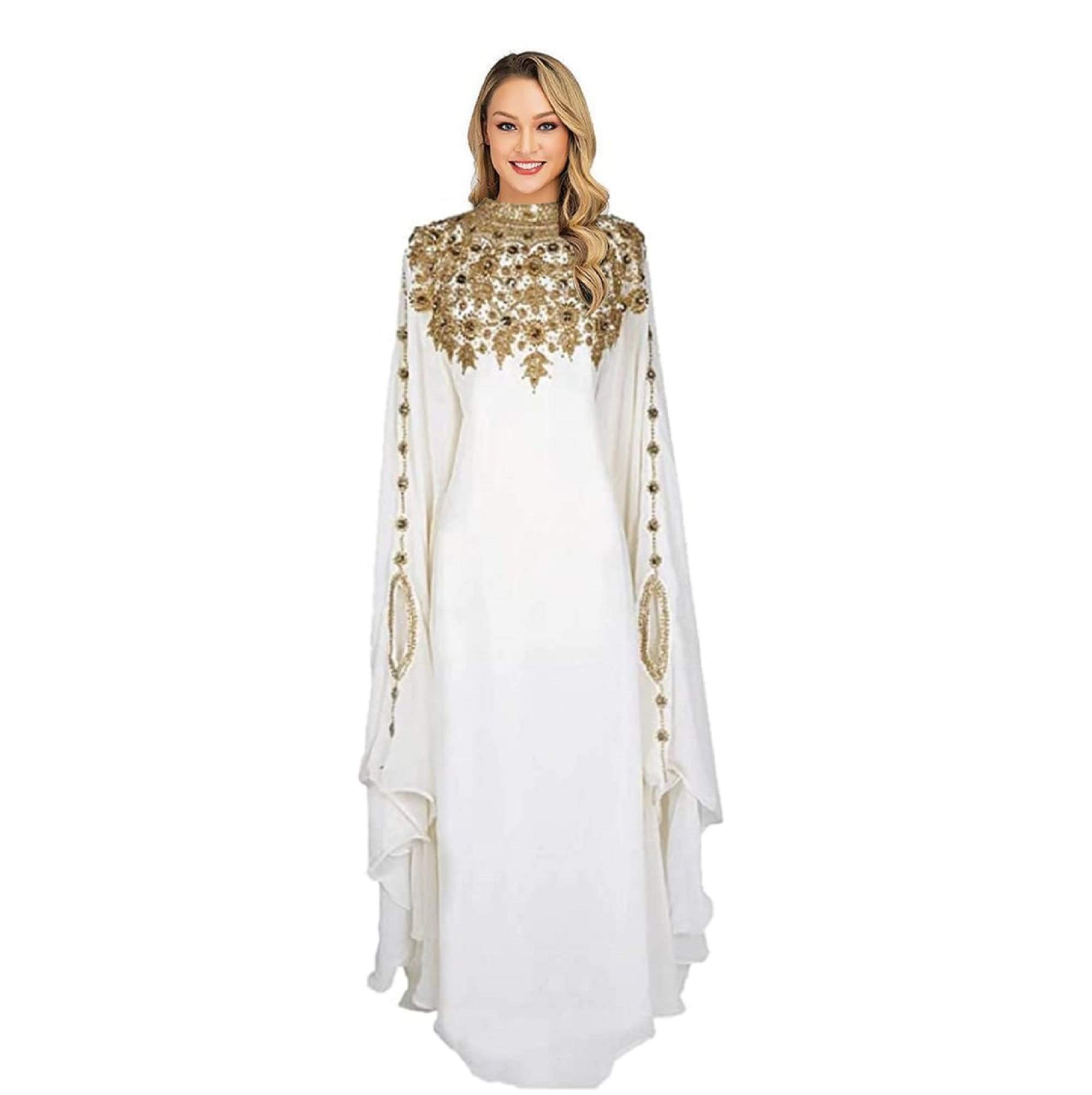 Elegant Kaftan Maxi Dress for Women - Evening Gowns & Cocktail Dresses for Wedding, Party, and Special Occasions | Perfect for Beach Cover-ups, Resort Wear, and Summer Vacations