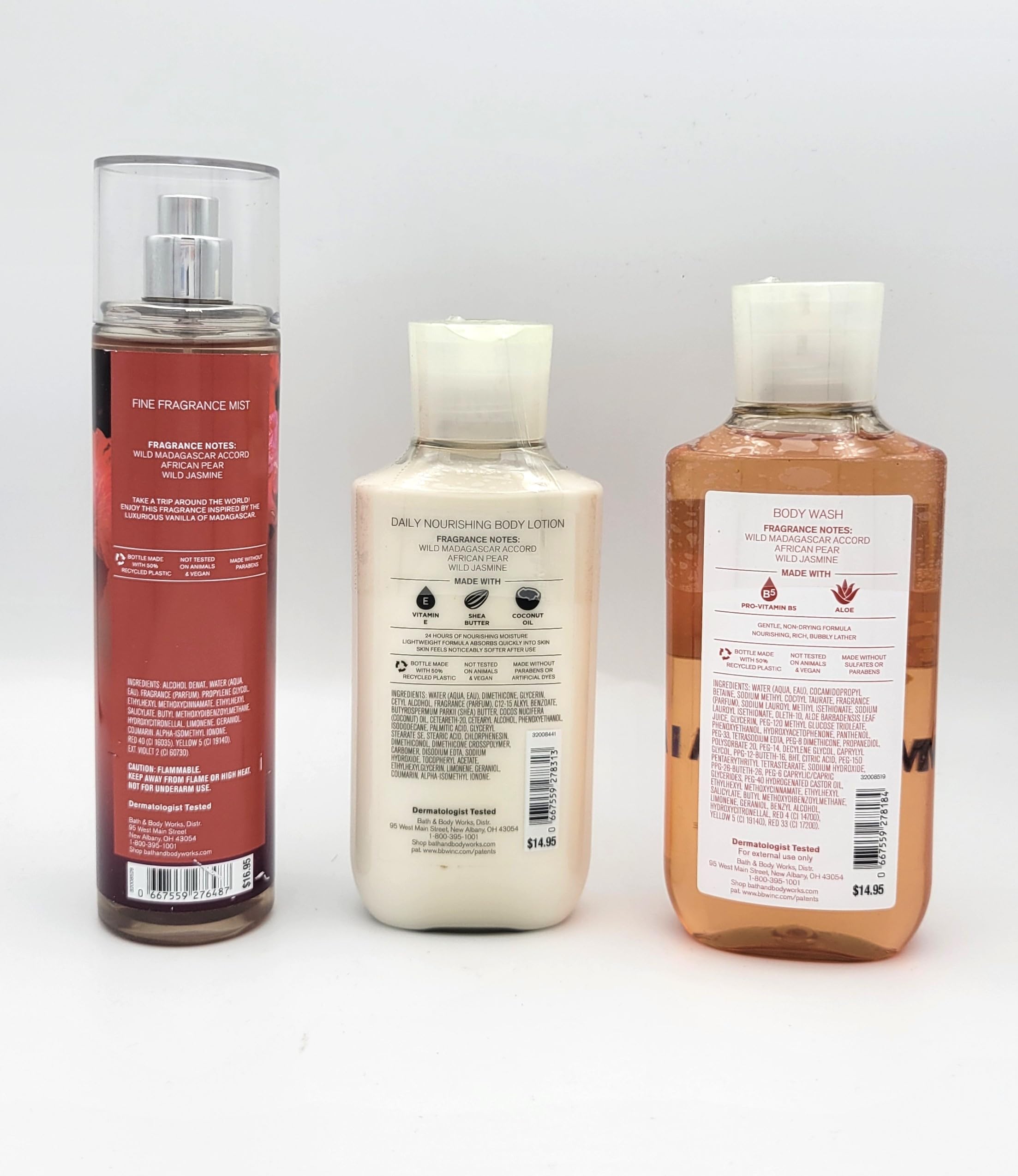 Premium Madagascar Vanilla 3-Piece Bath & Body Gift Set - Moisturizing Body Wash (10 oz), Hydrating Lotion (8 oz), Luxe Fragrance Mist (8 oz) - Perfect for Spa Day, Self-Care & Romantic Gifts