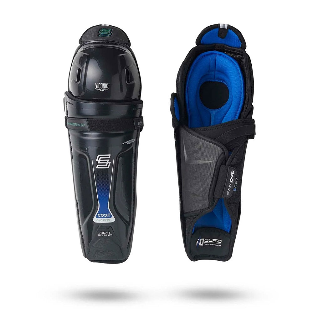 Sherwood CODE Encrypt 1 Senior Ice Hockey Shin Guards - Protective Gear for Hockey Players - Perfect for Games, Practice & Training
