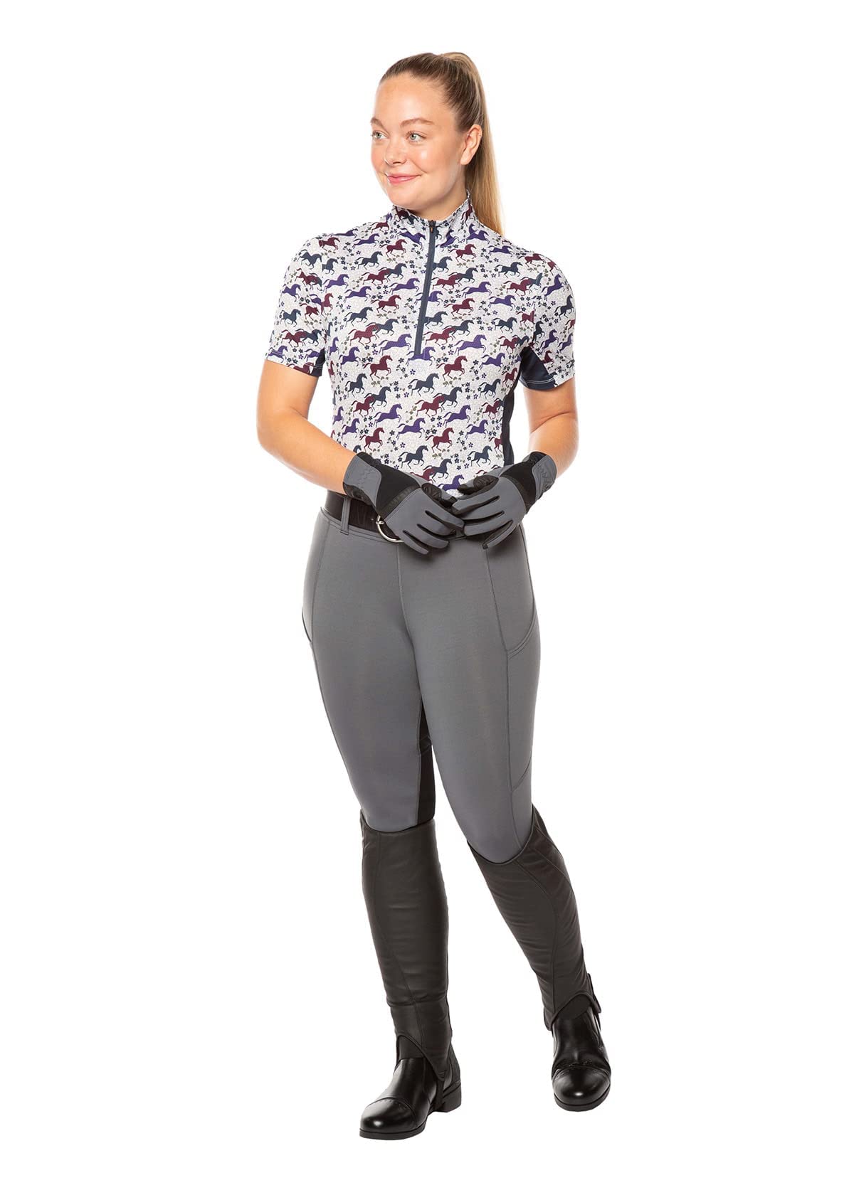 Kerrits Women's Flex 3.0 Full Seat Horse Riding Tights - Lightweight Equestrian Leggings with Secure Grip & Pockets for Comfortable Riding & Training | Perfect for Dressage, Jumping & Trail Riding