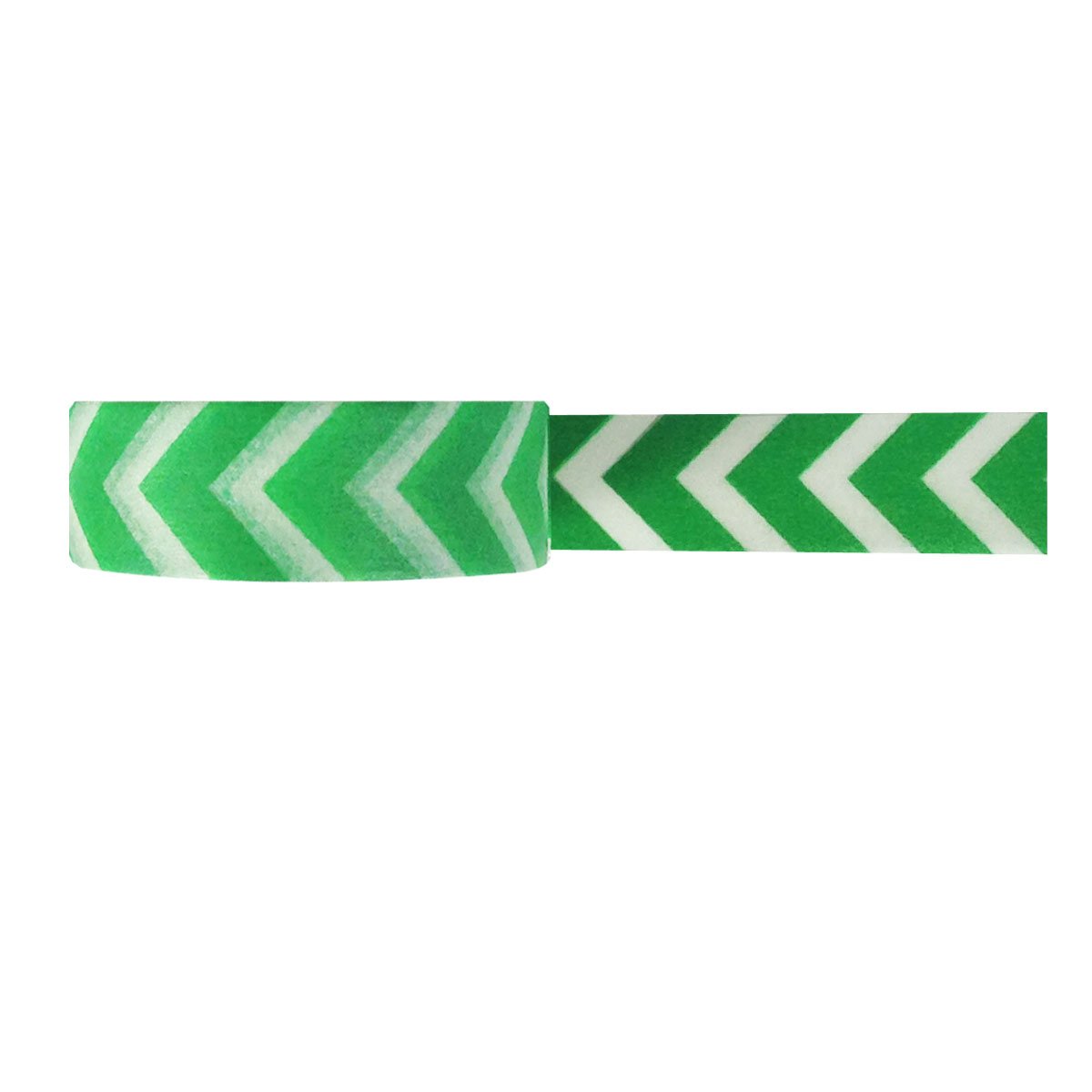 Wrapables Striped Japanese Washi Masking Tape - Green Arrow Design | Decorative Craft Tape for Scrapbooking, Journaling & Gift Wrapping | Premium DIY Art Supplies