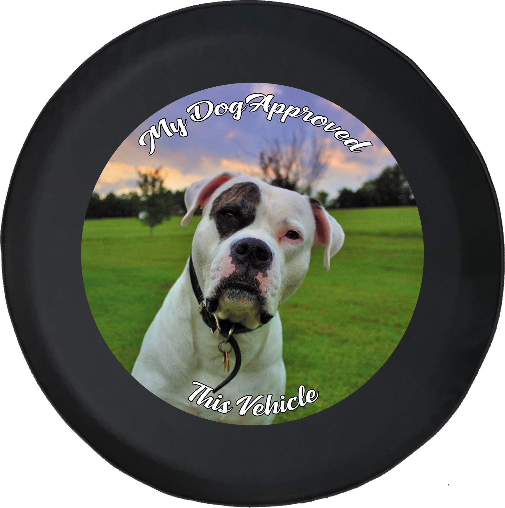 High-Quality 28 Inch Spare Tire Cover for Cars & SUVs - Dog Approved Design, Fits Boxer & Bulldog Owners | Perfect for Road Trips, Camping & Outdoor Adventures