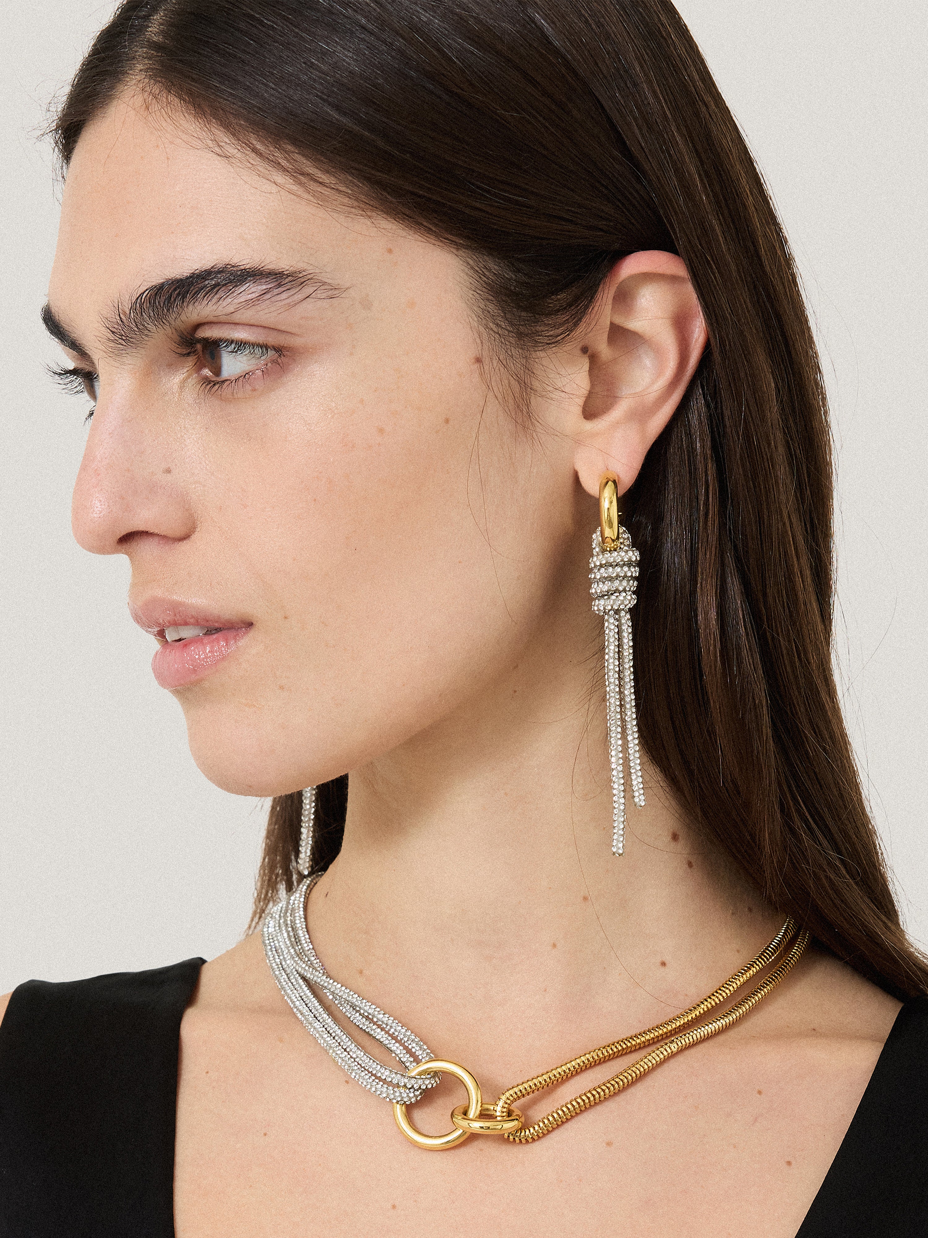 Sparkle Cord Earrings for Women - Sterling Silver Dangle Earrings | Elegant Party & Wedding Jewelry Accessories
