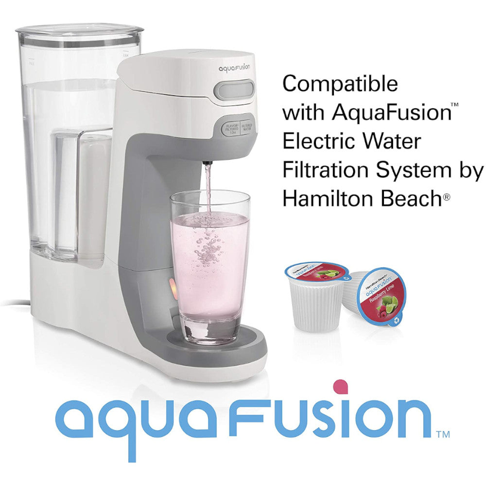 Hamilton Beach AquaFusion Raspberry Lime Flavor Capsules 12 Pack (87361) - Refreshing Drink Pods for Water Bottles & Infusers | Perfect for Home, Office & Gym Hydration