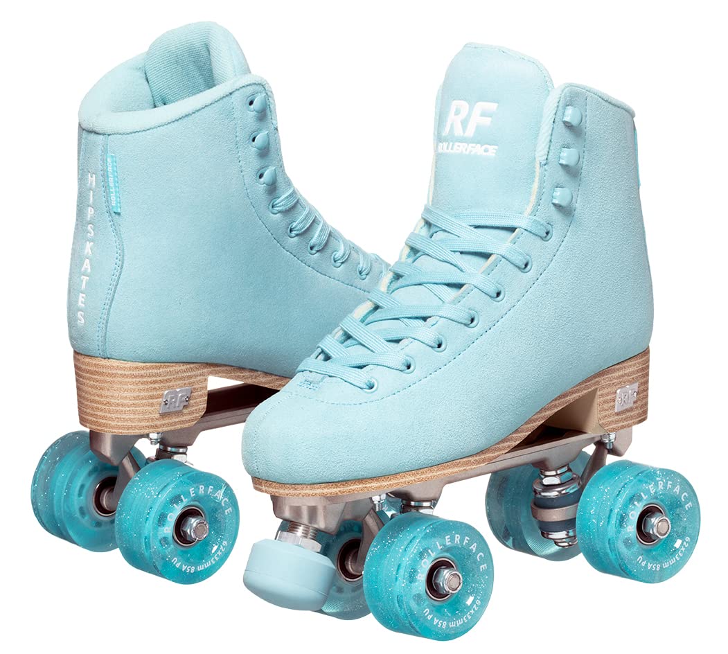 Rollerface Hipskates Deluxe - Women's Premium Vegan Roller Skates with Soft Suede for Outdoor & Indoor Skating, Rink, Fitness & Fun