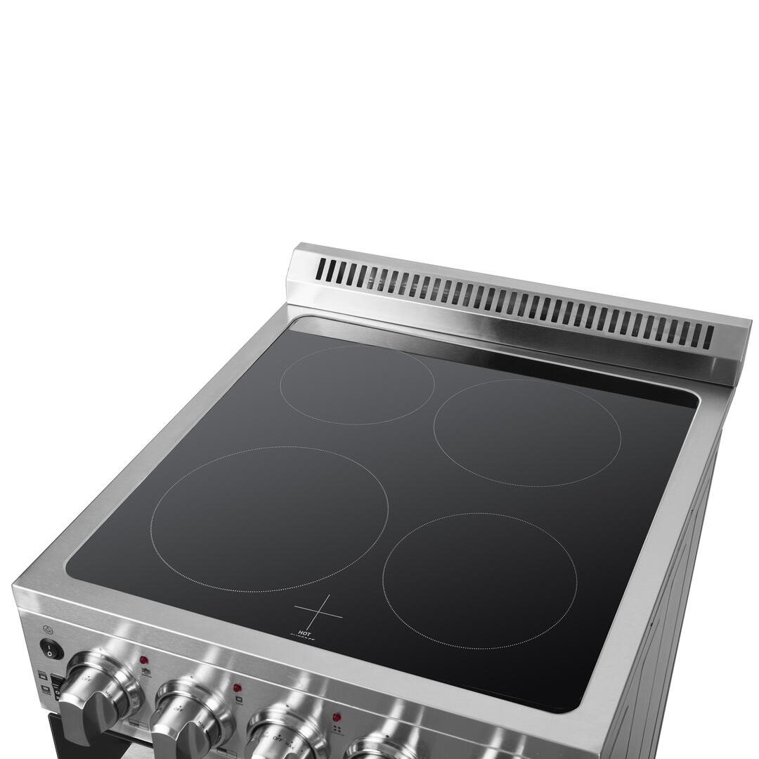 Forno 24 Inch Pro Style Electric Range with 4 Burners - Stainless Steel Stove for Home Kitchen, FFSEL6069 24 | Perfect for Cooking, Baking & Family Meals