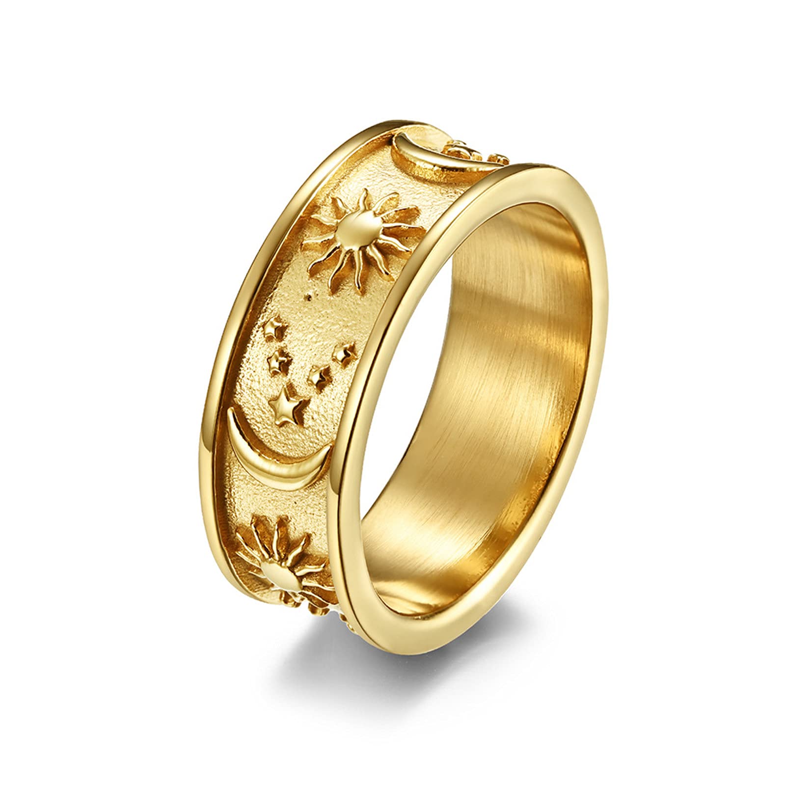 SANWOOD Bohemian Star Moon Ring for Men & Women - Wedding & Party Jewelry