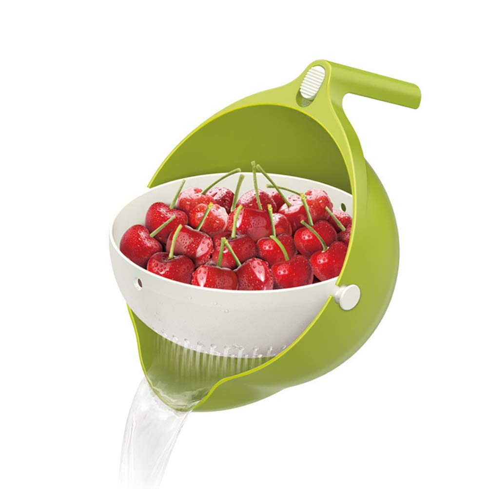 Cabilock 1-Piece Vegetable Washing Basket - Multi-Purpose Kitchen Colander for Rice, Pasta, Fruits & Vegetables - Durable Drain Strainer Bowl with Handle - Perfect for Meal Prep, Cooking & Healthy Eating