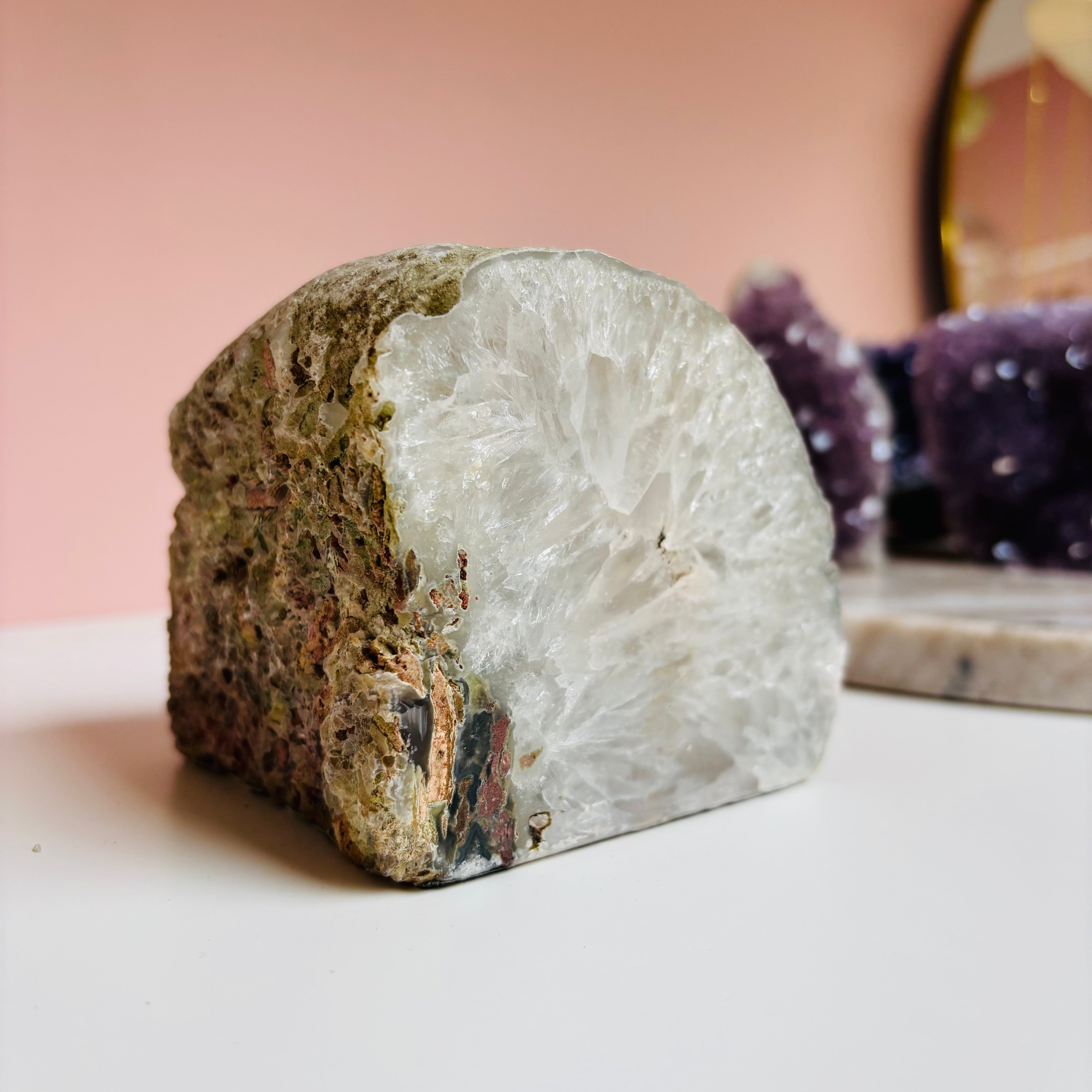 Agate Tea Light Holder - Elegant Natural Stone Candle Holder for Home Decor, Wedding, and Relaxation