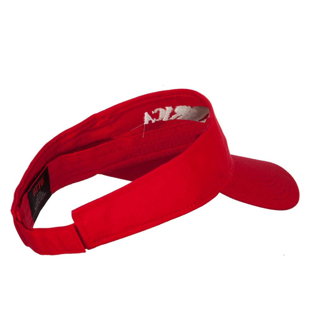 Keep America Great Embroidered Cotton Sun Visor - Patriotic Two-Line Lettering Adjustable Cap for Outdoor Activities, Golf, Fishing & Baseball