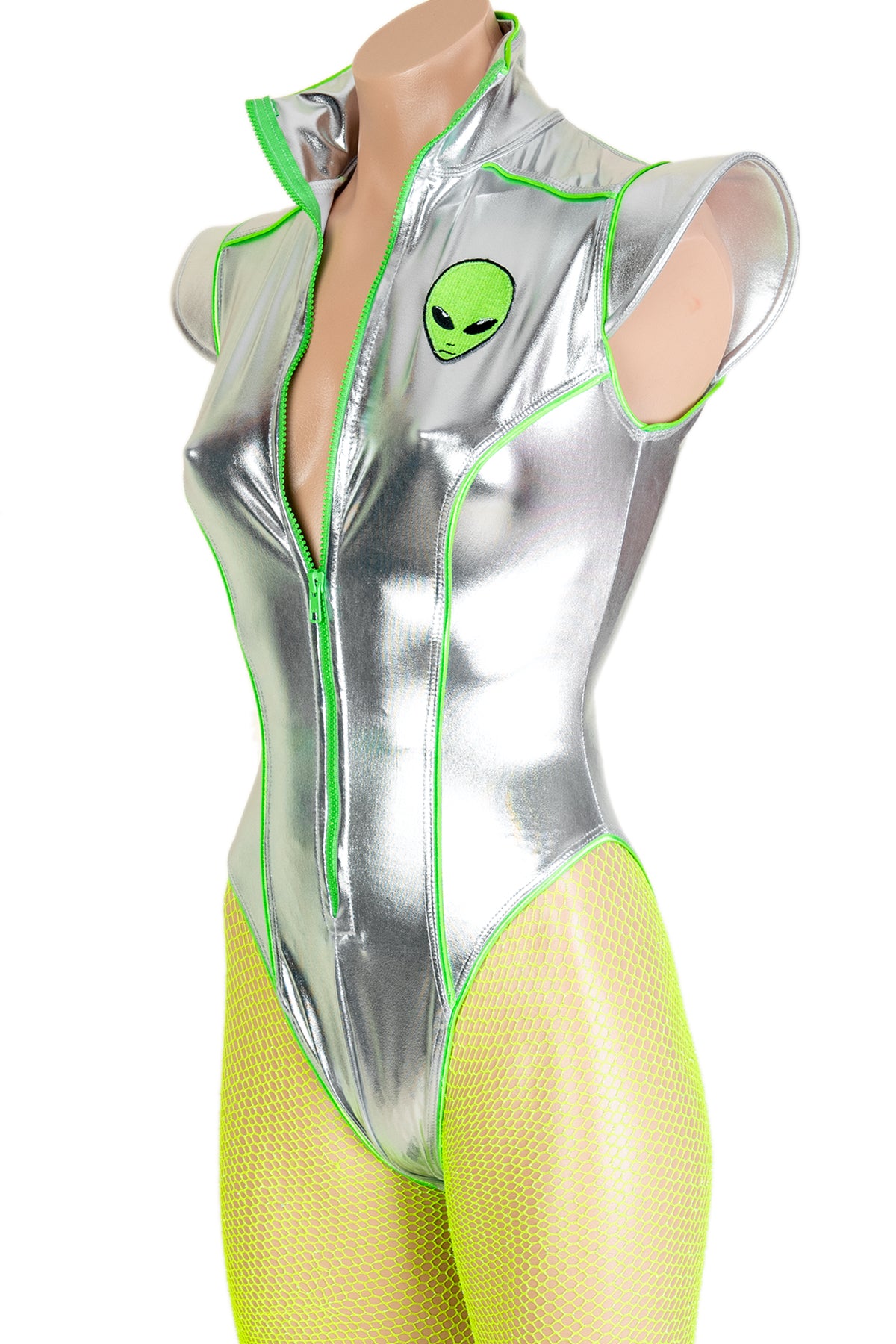 Martian Bodysuit - Futuristic Full-Body Costume for Cosplay, Halloween & Sci-Fi Events | Premium Quality Stretch Fabric | Perfect for Space-Themed Parties & Comic Conventions