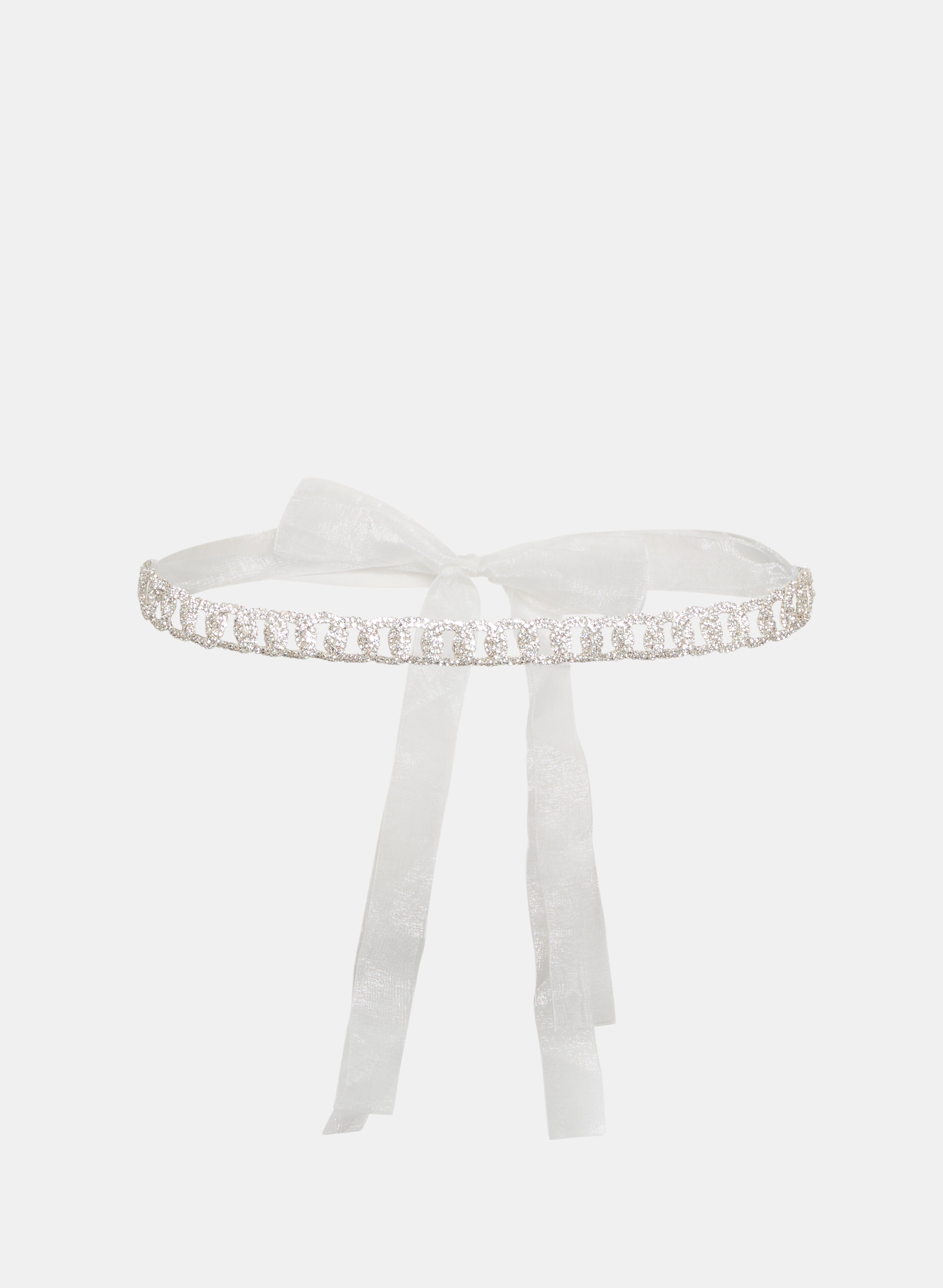Elegant Crystal & Ribbon Belt for Women - Fashion Waist Accessory for Dresses, Parties & Special Occasions