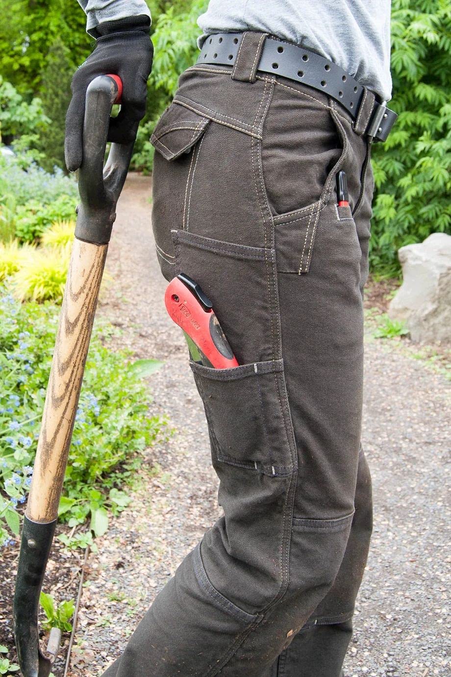 Dovetail Women's Relaxed Fit Cargo Pants with 10 Functional Pockets - Durable Workwear for Construction, Landscaping & Outdoor Activities
