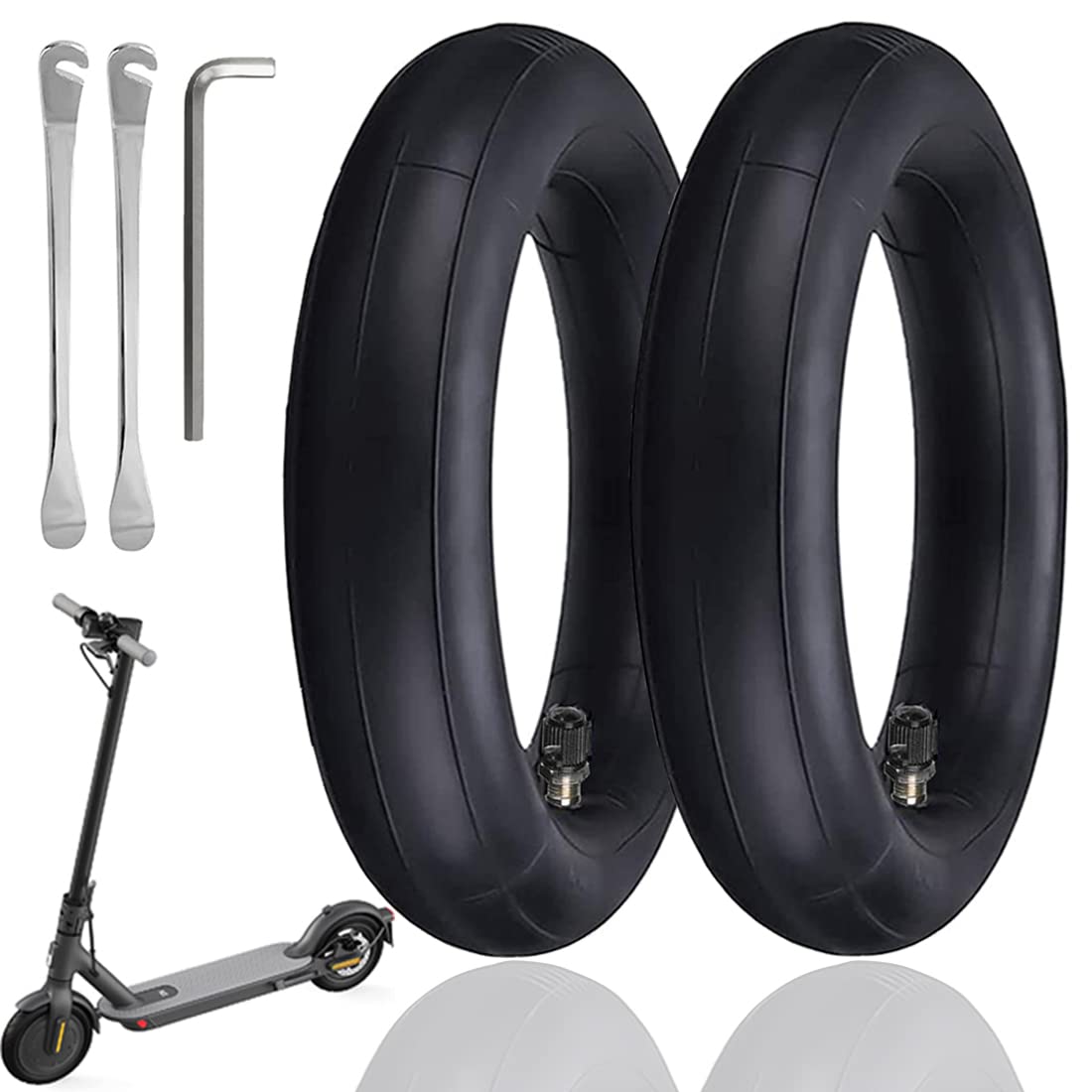 2 Pack 8.5x2 Inch Inner Tube & Pneumatic Tires - Compatible with Gotrax GXL V2/Xiaomi M365 Electric Scooters - Durable Butyl Rubber Replacement Wheels for Front & Rear - Perfect for Commuting, Campus Travel & Urban Mobility
