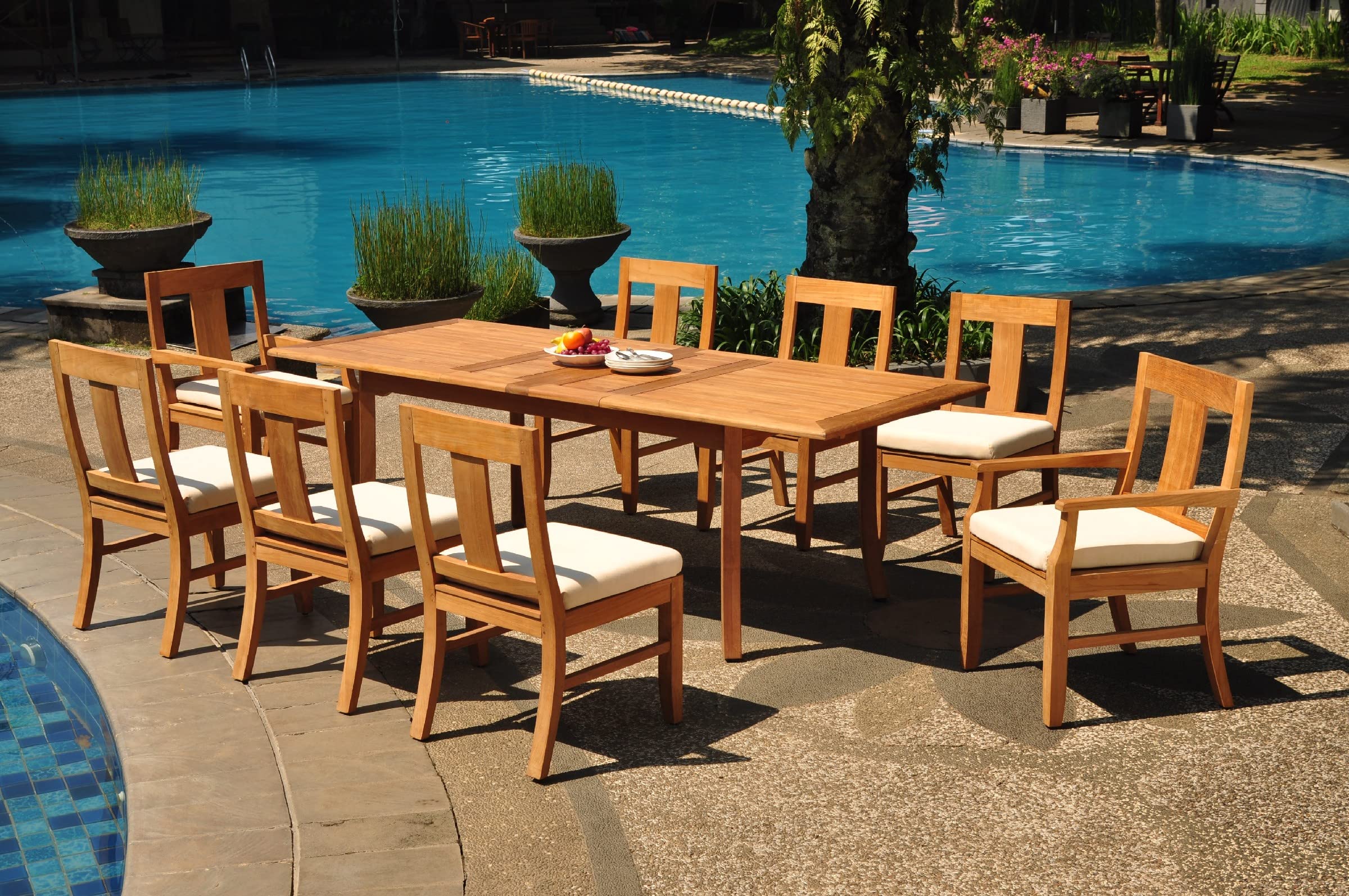 Premium 9-Piece Grade-A Teak Outdoor Dining Set with 94