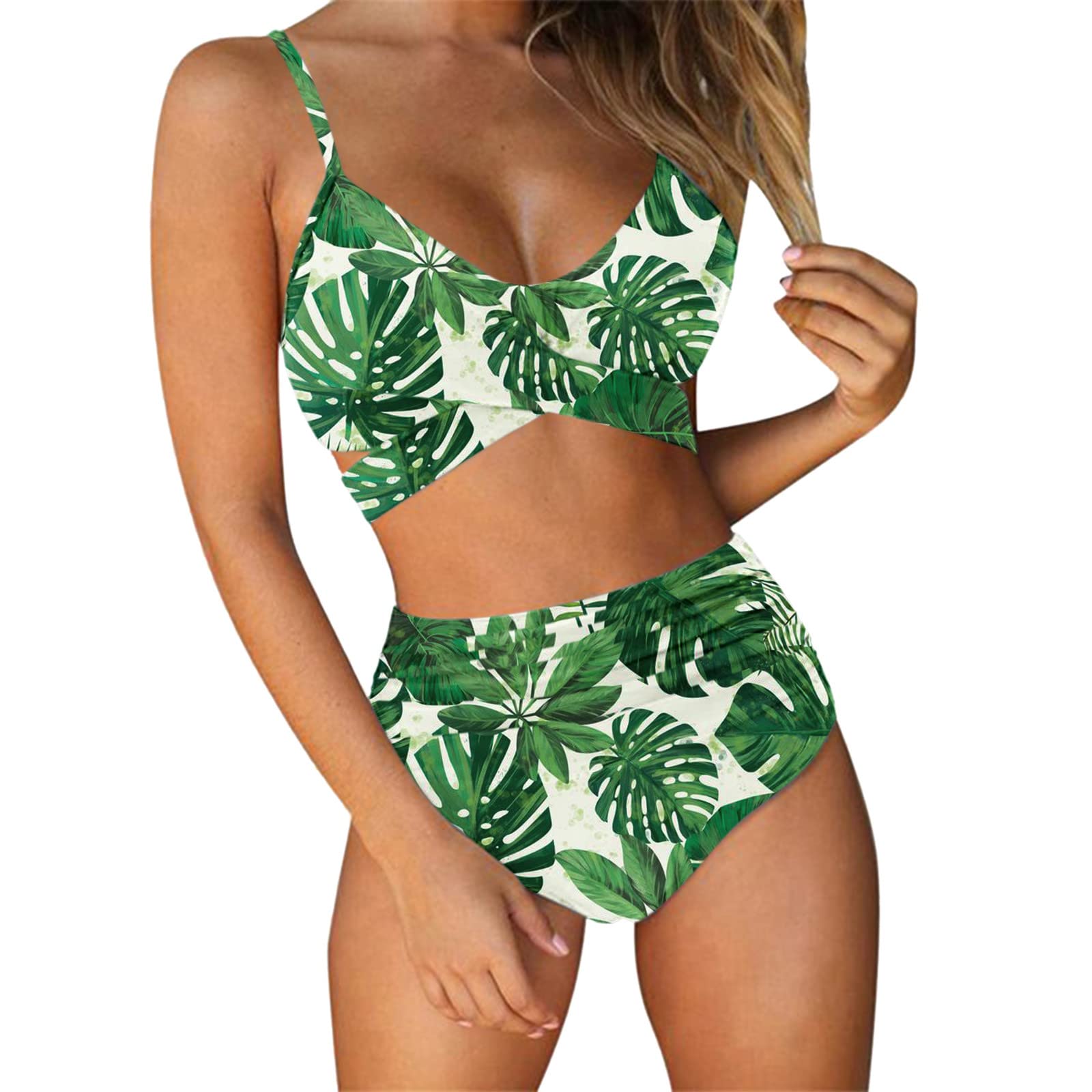 Criss 2 Floral Swimsuit for Women - High Waisted Printed Bikini Set with Long Torso Design | Perfect for Beach Vacations, Pool Parties & Summer Getaways