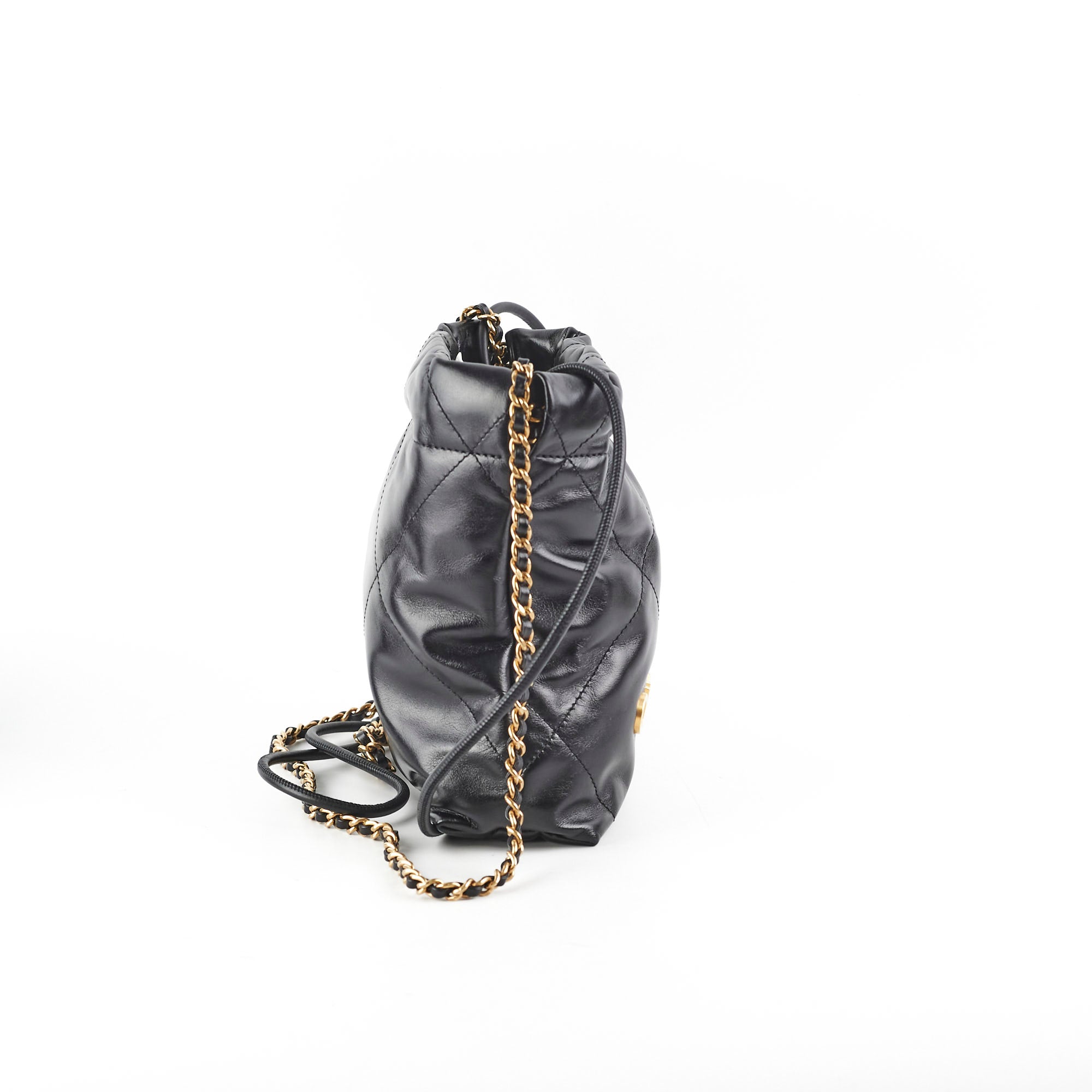 Chanel Mini 22 Handbag Black Leather Crossbody Bag for Women - Perfect for Date Night, Parties & Everyday Luxury