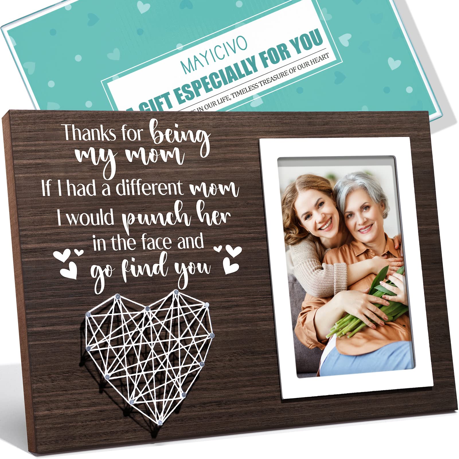 Best Personalized Mom Gifts - 4x6 Picture Frame for Christmas, Birthday, Mother's Day - Thoughtful Present from Daughter, Son, Kids & Daughter-in-Law - Perfect for New Moms, Mother-in-Law & Women Who Have Everything - Great for Displaying Family Photos in Living Room, Bedroom or Office