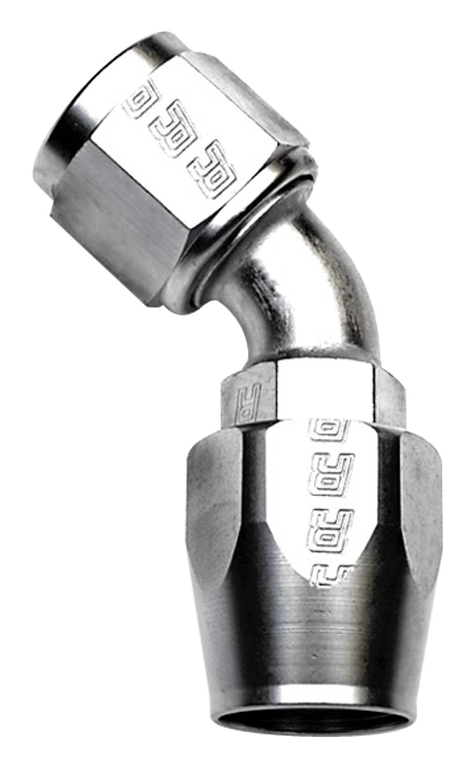 Edelbrock Russell 610101 Endura 45 Degree Full Flow Hose End - High Performance Fuel & Oil Hose Fitting for Automotive, Marine & Industrial Applications