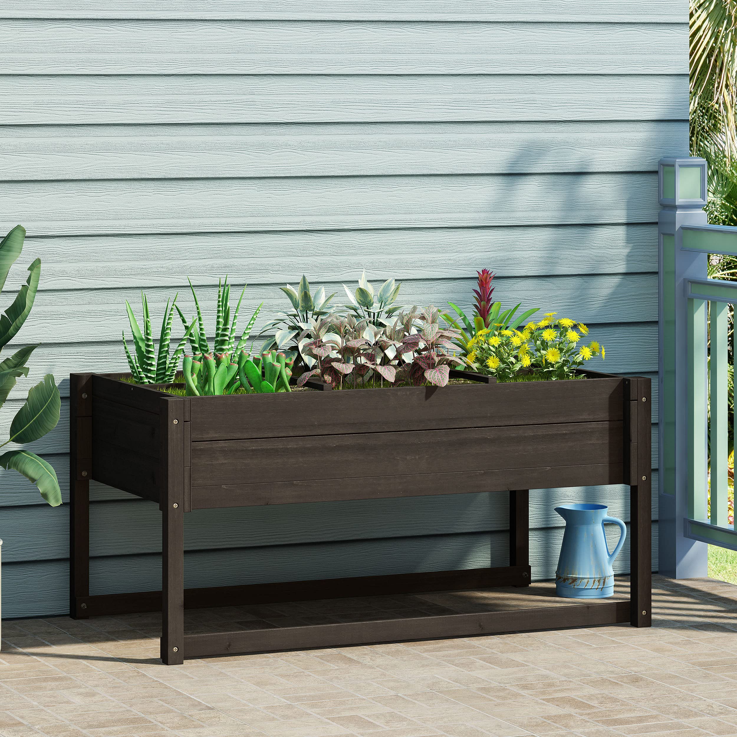 Christopher Knight Home Robin Planter - Dark Gray Indoor/Outdoor Flower Pot with Drainage Hole - Perfect for Patio, Garden, and Home Decor