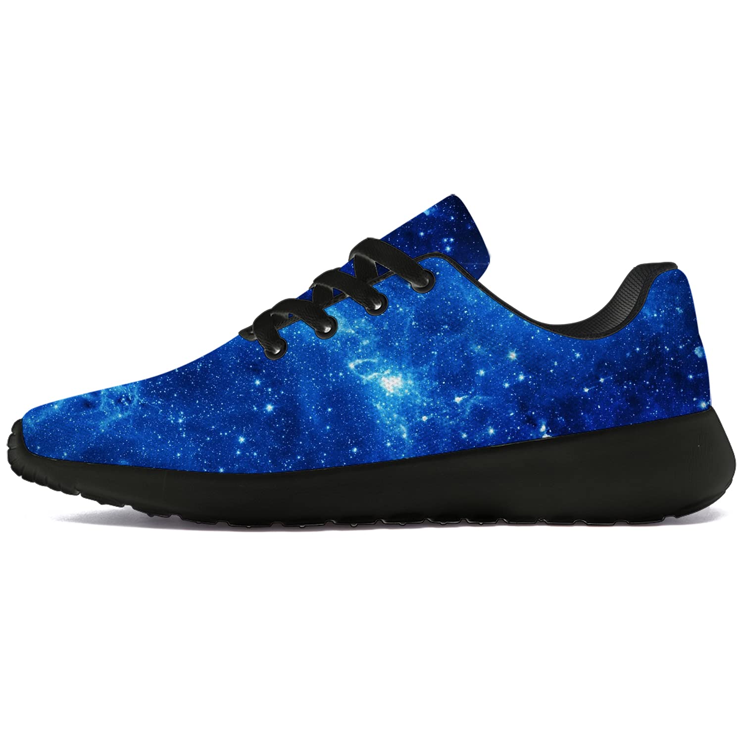 Galaxy Print Running Shoes for Men & Women - Cosmic Universe Sneakers for Walking, Tennis & Jogging - Blue Starry Sky Athletic Shoes - Gifts for Boys & Girls - Size 13 Men/15.5 Women Black - Perfect for Gym Workouts, Casual Wear & Space-Themed Parties