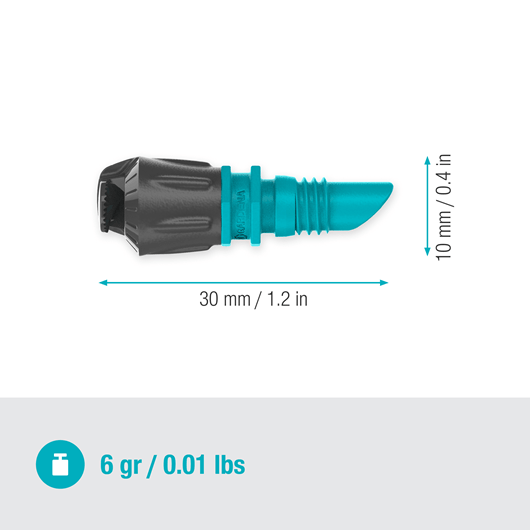 Gardena 180° Spray Nozzle - Heavy Duty Brass Garden Hose Nozzle with Adjustable Water Flow (Model 13321) - Perfect for Lawn Care, Plant Watering & Car Washing