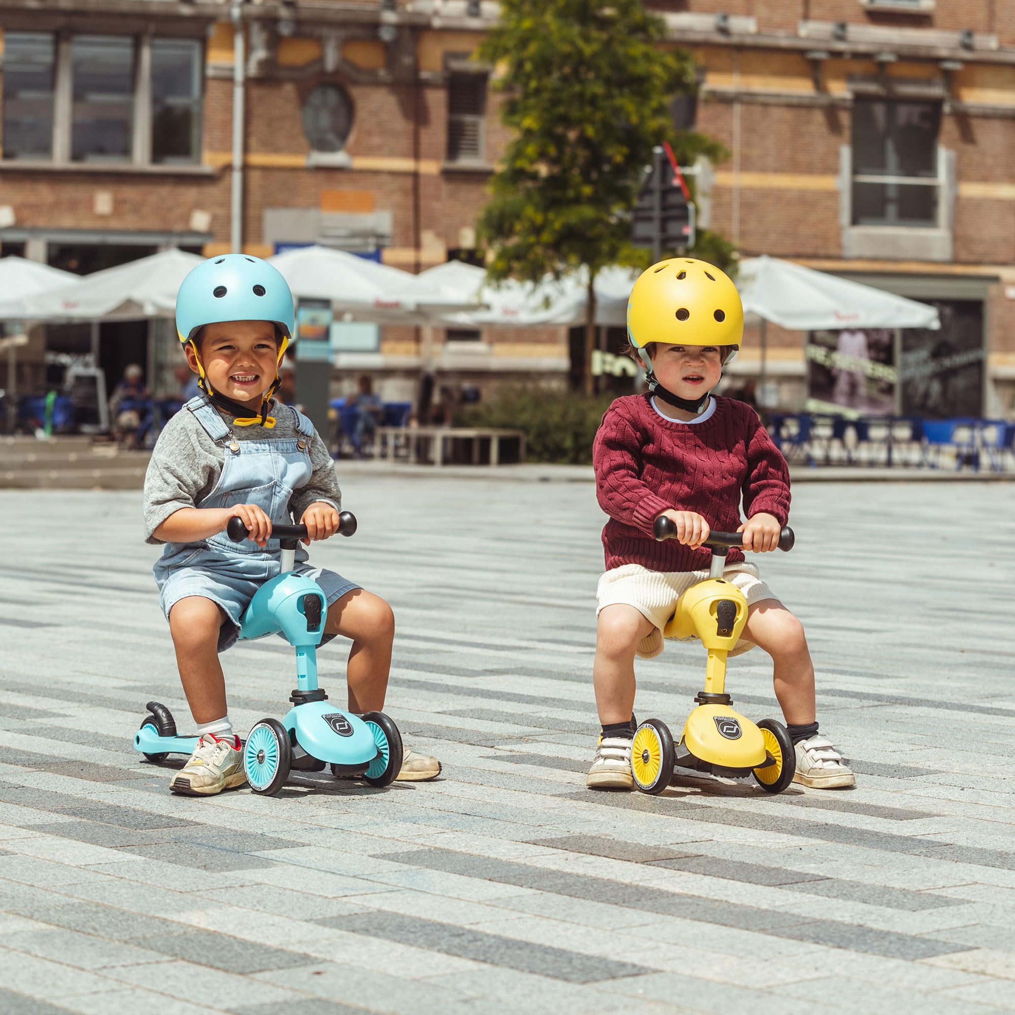 Scoot & Ride 2-in-1 Ride-On & Stand Kids Scooter for Toddlers Ages 1-5 | Highwaykick 1 Lemon | Outdoor Play, Park Adventures & Learning Balance for Preschoolers