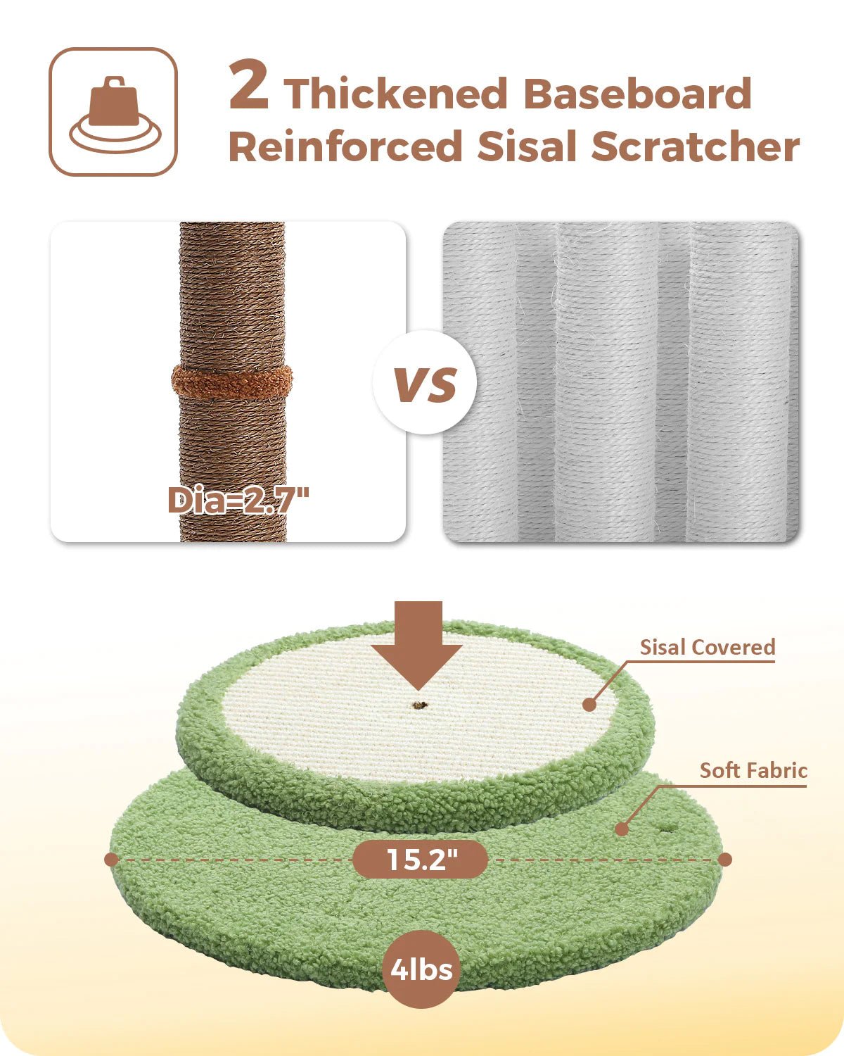 86cm Cat Tree Tower with Scratching Post - Palm Tree Design for Indoor Cats - Perfect for Play, Climbing & Scratching - Durable & Stylish Cat Furniture for Home Decor