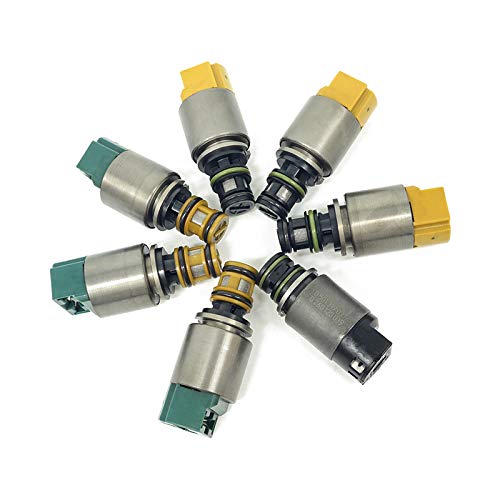 7PCS Transmission Solenoid Valves Kit Set - Compatible with 2004-up BMW & Ford 6HP19/6HP26/6HP32 (ZF6HP19/ZF6HP26) - Smooth Gear Shifting Solution for Automatic Transmission Repair & Maintenance