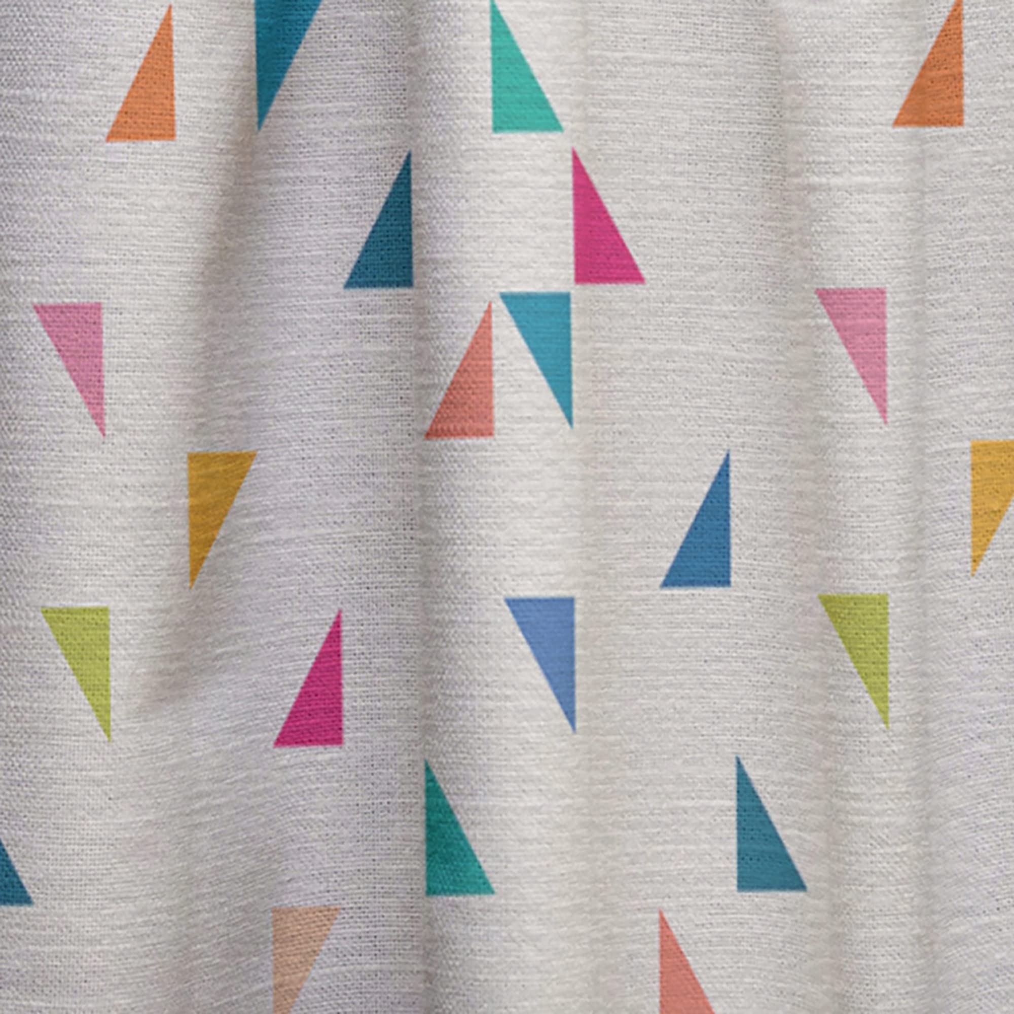 Abstract Geometric Triangle Retro Design Thermal Insulated Curtains - Single Panel 52x84 Inches for Bedroom & Living Room - Blackout Drapes for Home Decor, Noise Reduction & Energy Efficiency