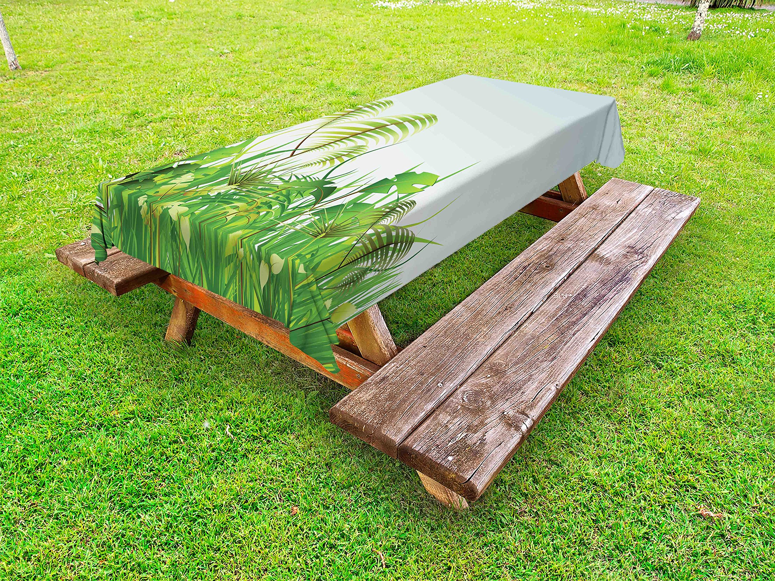 Ambesonne Waterproof Rainforest Tablecloth - 58