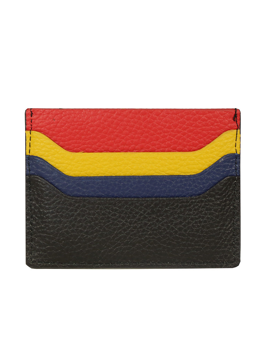 DÉCLIC Racer Stripe Credit Card Wallet - Slim RFID Blocking Leather Wallet for Men & Women - Perfect for Travel, Business & Everyday Use