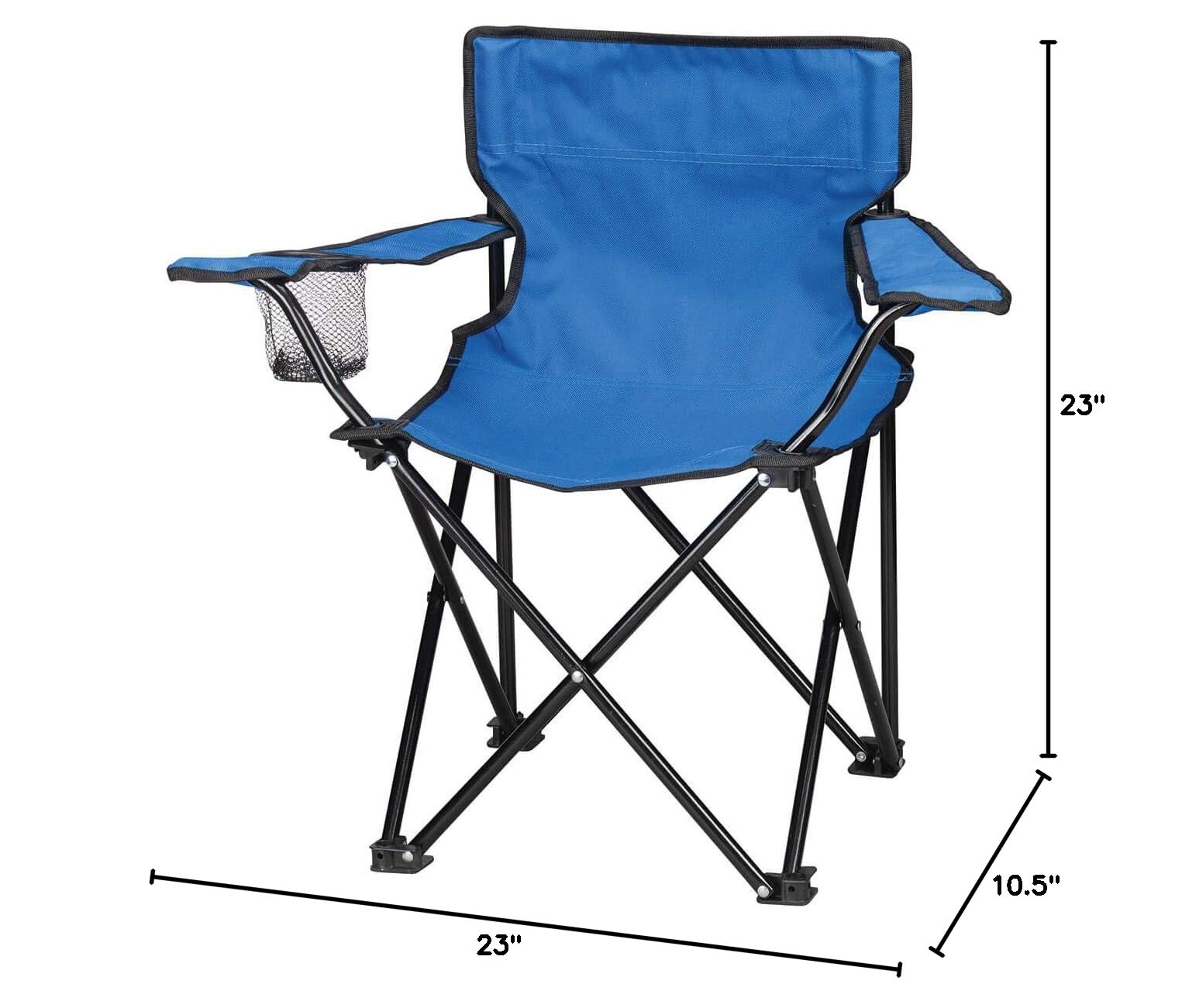 Personalized Kids Camping Chair for Outdoor Adventures - Fox Valley Traders Blue Foldable Chair for Beach, Picnic, Backyard & Camping Trips