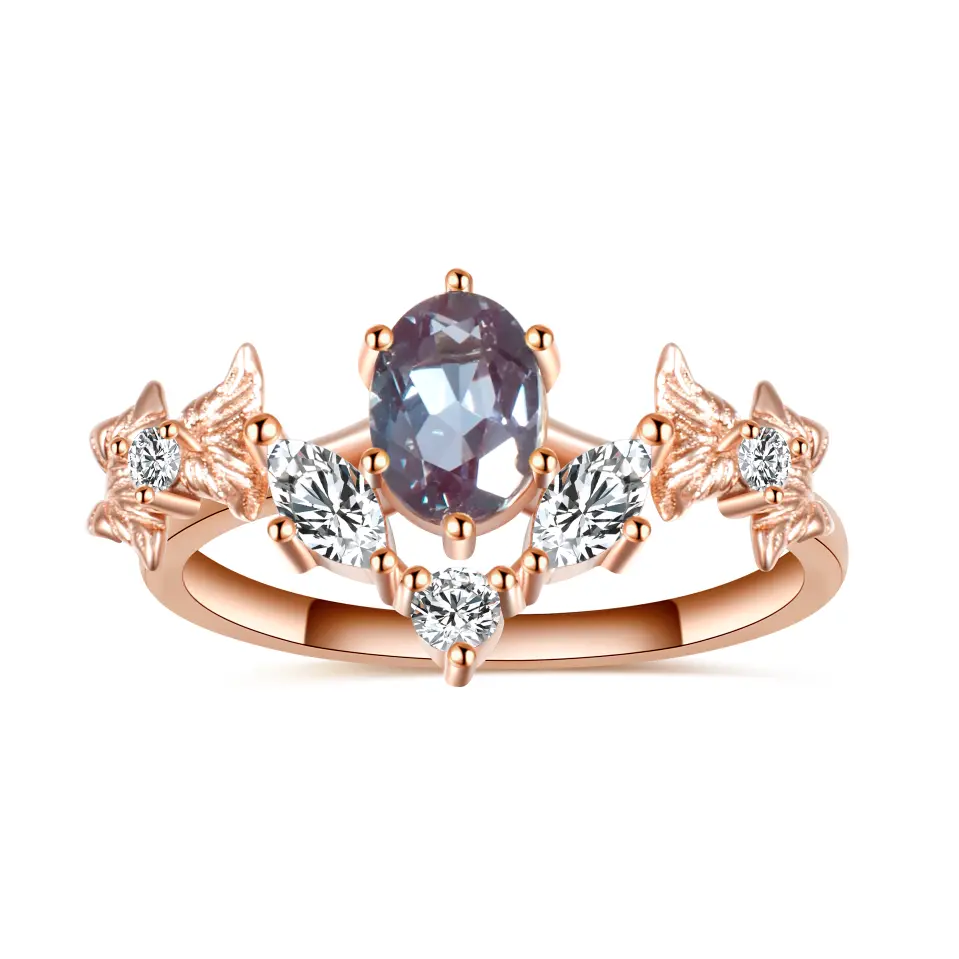 Vivian Rose Gold Ring for Women - Elegant & Dainty Jewelry Gift for Her - Perfect for Weddings, Anniversaries & Special Occasions