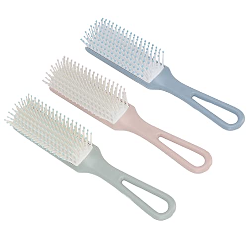 Professional Hair Styling Brush Set - 3 Pack Round Comb with Lifting Teeth for Detangling & Volumizing Hair, Hanging Hole Design - Perfect for Home, Salon & Travel Use