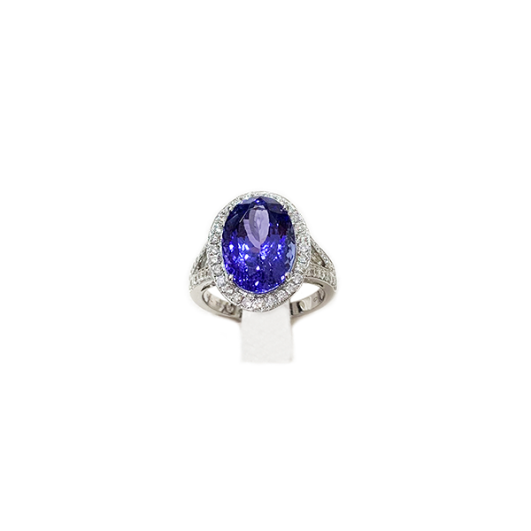 18K White Gold Tanzanite Ring for Women - Elegant Tanzanite Gemstone Engagement & Wedding Ring - Perfect for Anniversary, Proposal & Special Occasions