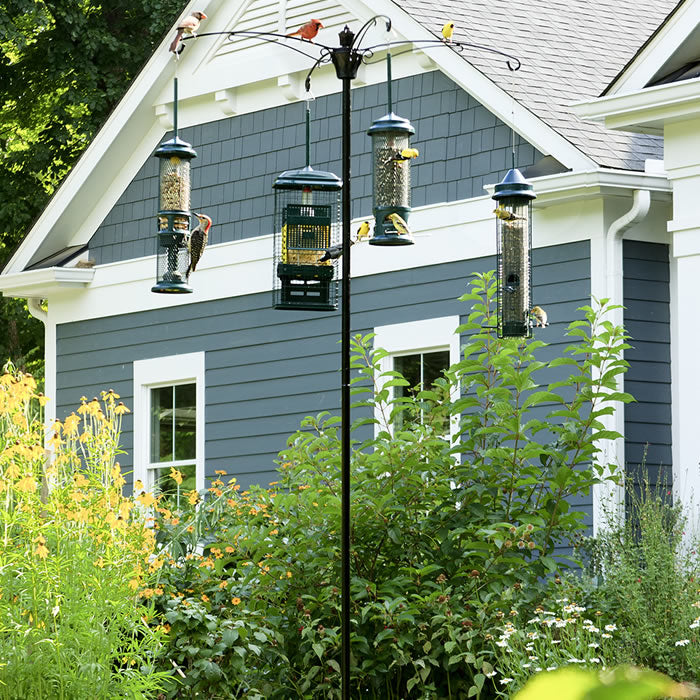Brome BirdsUP Versa Pole System - Adjustable Bird Feeder Pole for Backyard, Garden & Patio - Perfect for Attracting Wild Birds & Enhancing Outdoor Spaces