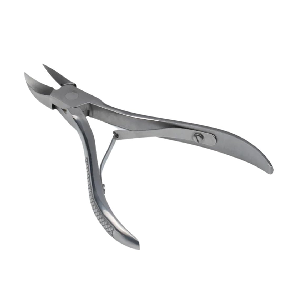 FOLELLO Professional Cuticle Nipper & Cutter - Surgical Grade Stainless Steel Nail Art Tool with Spring Handle - Sharp Multipurpose Cuticle Remover for Manicure, Pedicure & Nail Care - Perfect for Salon, Home & Travel Use