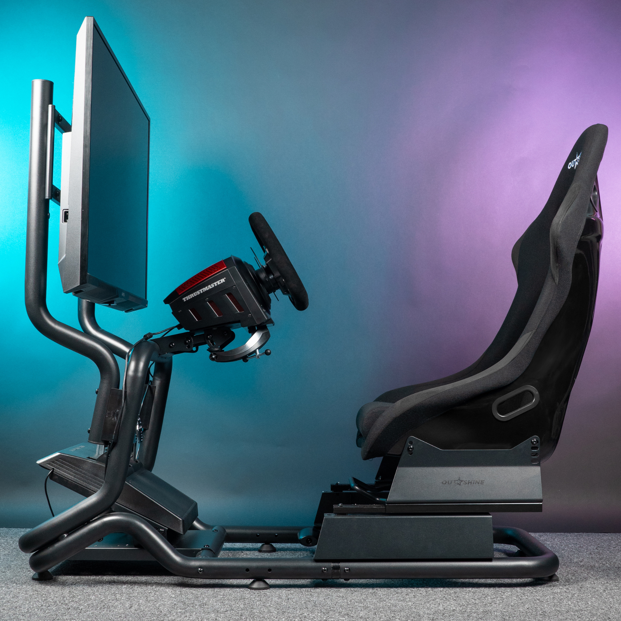 Downforce Racing Simulator - Professional Racing Wheel & Pedal Set for PC/PS4/PS5/Xbox - Perfect for Home Racing Games, Esports Training & Simulation Driving Experience